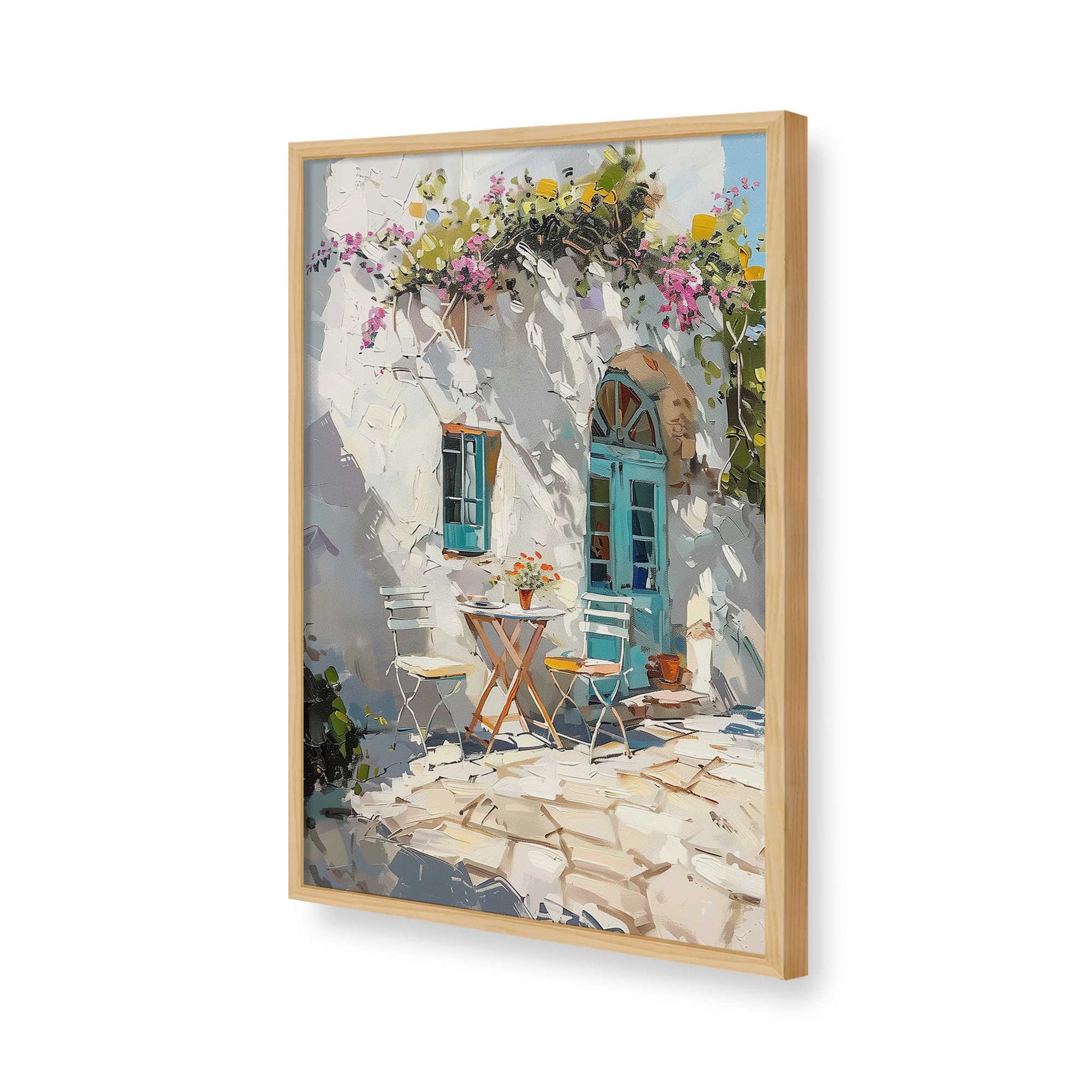 [Color:American Maple], Picture of art in a American Maple frame of the corner