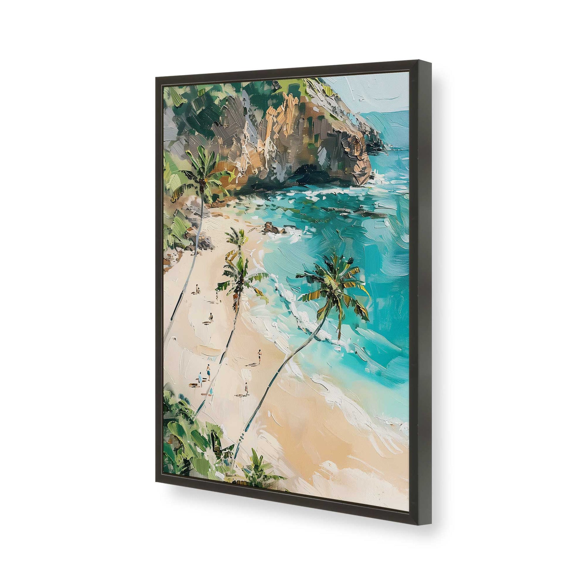 [Color:Satin Black], Picture of art in a Satin Black frame of the corner