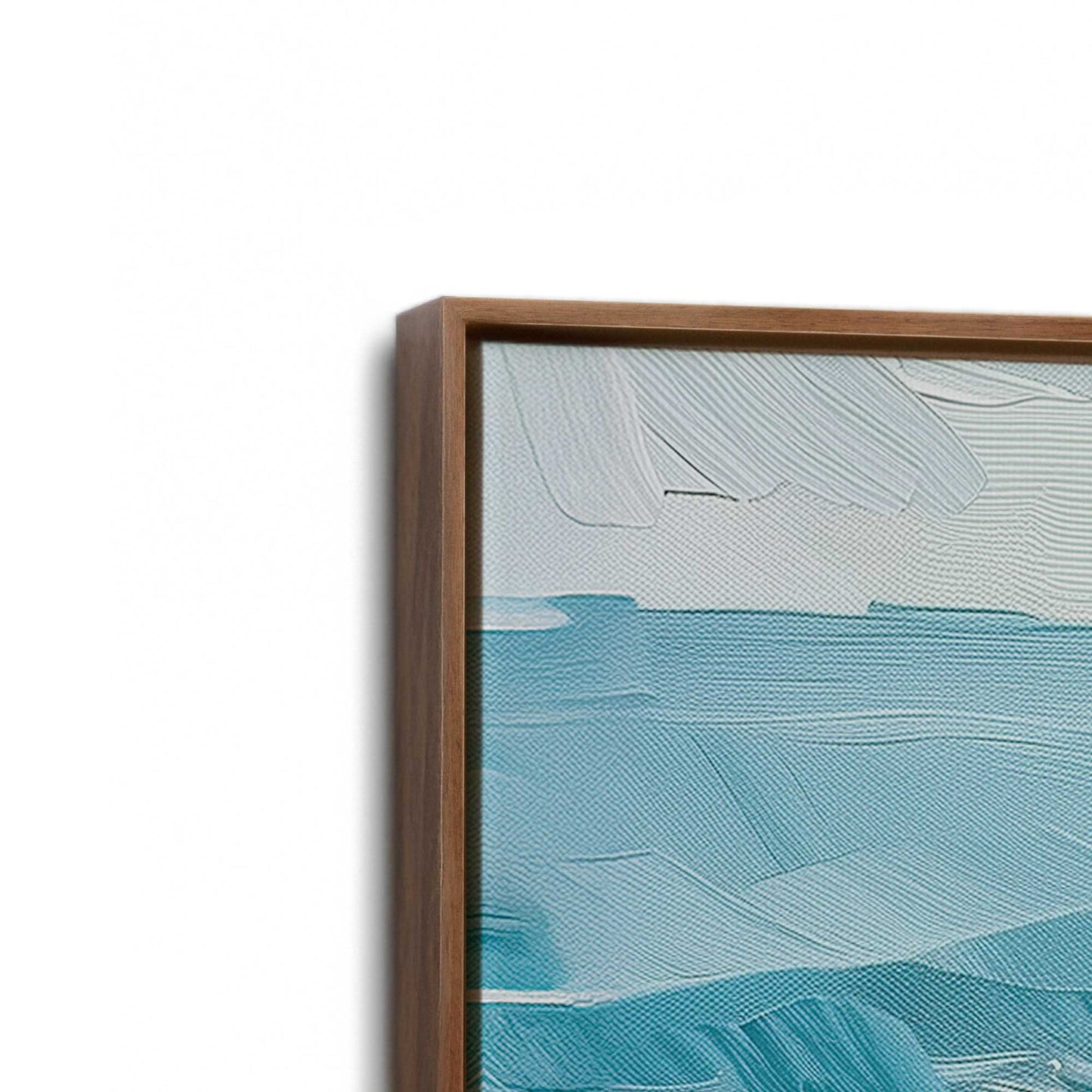 [Color:Walnut], Picture of art in a Walnut frame at an angle