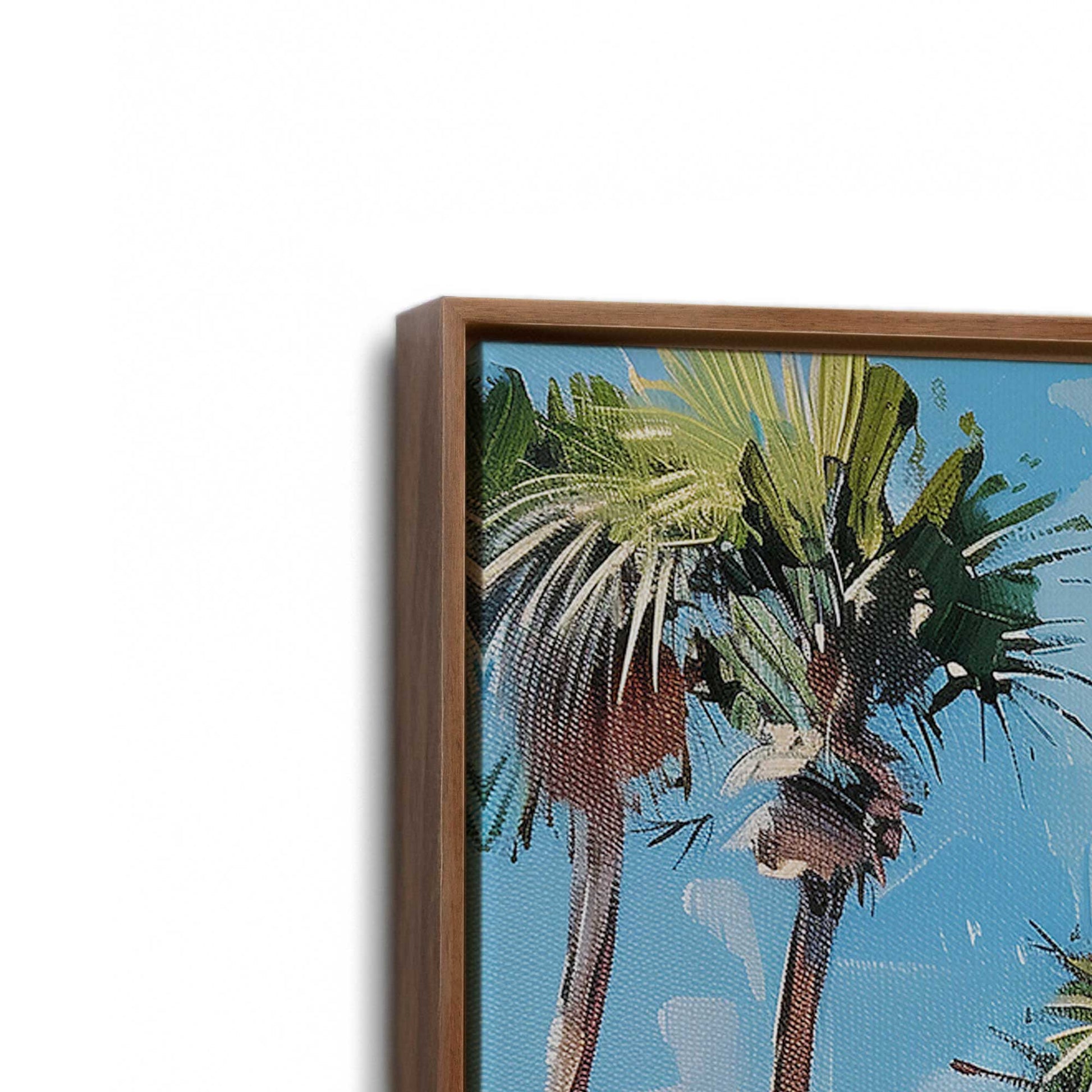 [Color:Walnut], Picture of art in a Walnut frame at an angle
