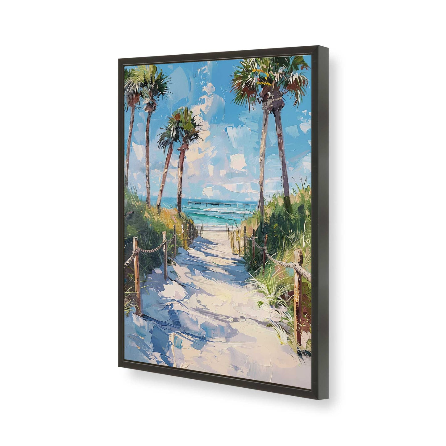 [Color:Satin Black], Picture of art in a Satin Black frame of the corner