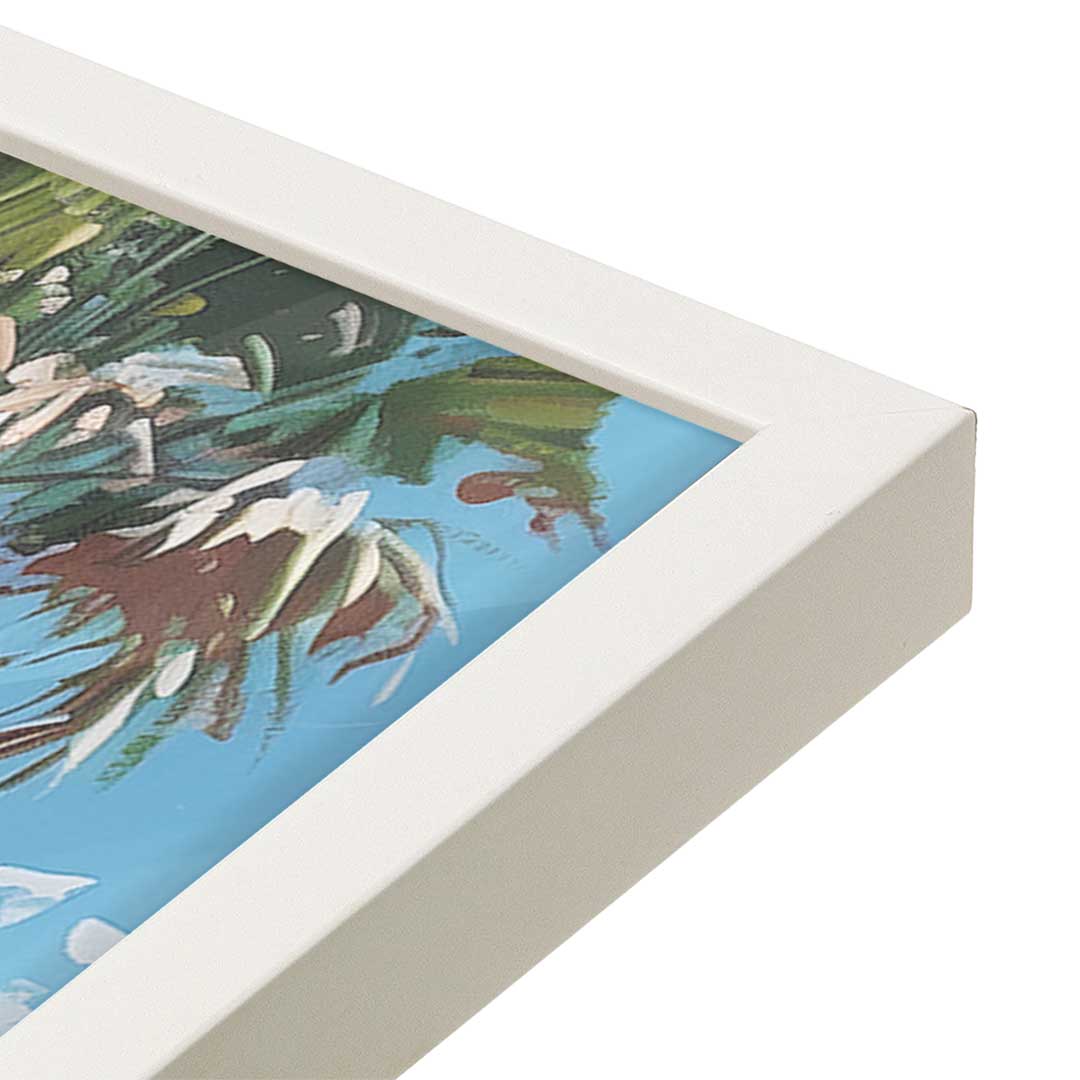 [Color:Opaque White], Picture of art in a Opaque White frame at an angle