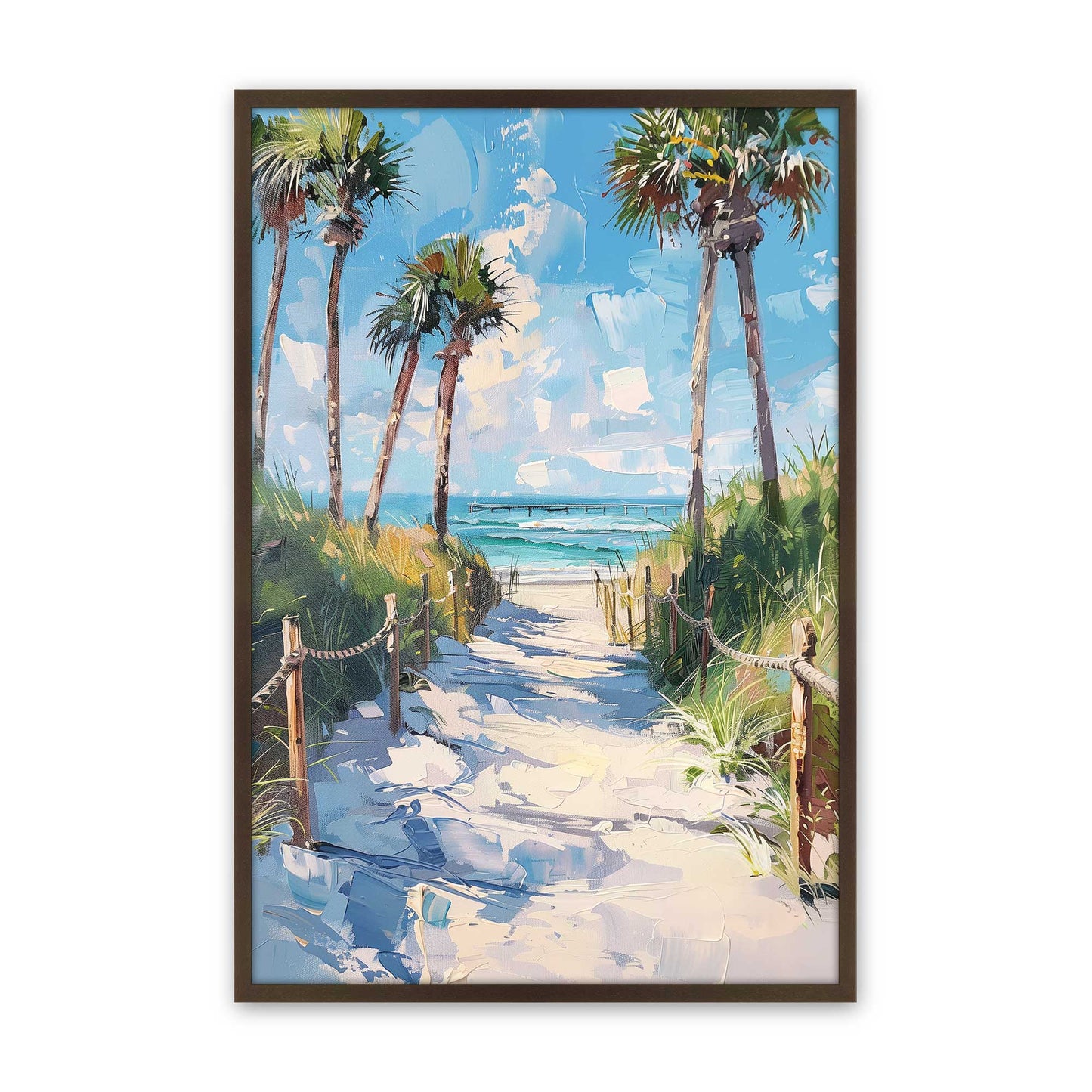 [Color:Brown], Picture of art in a Brown frame