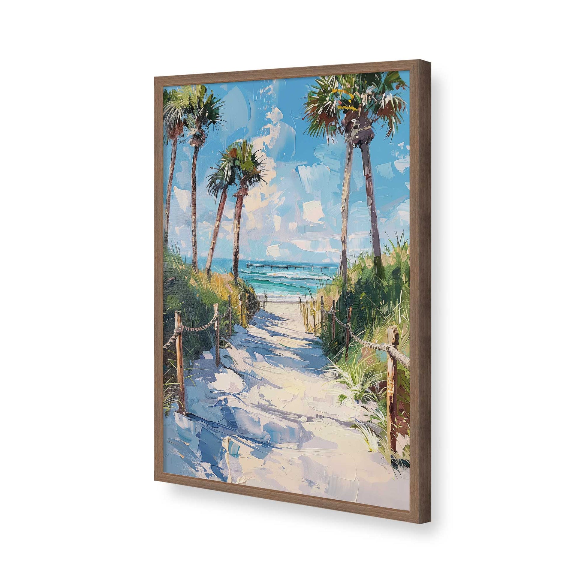 [Color:Walnut], Picture of art in a Walnut frame of the corner