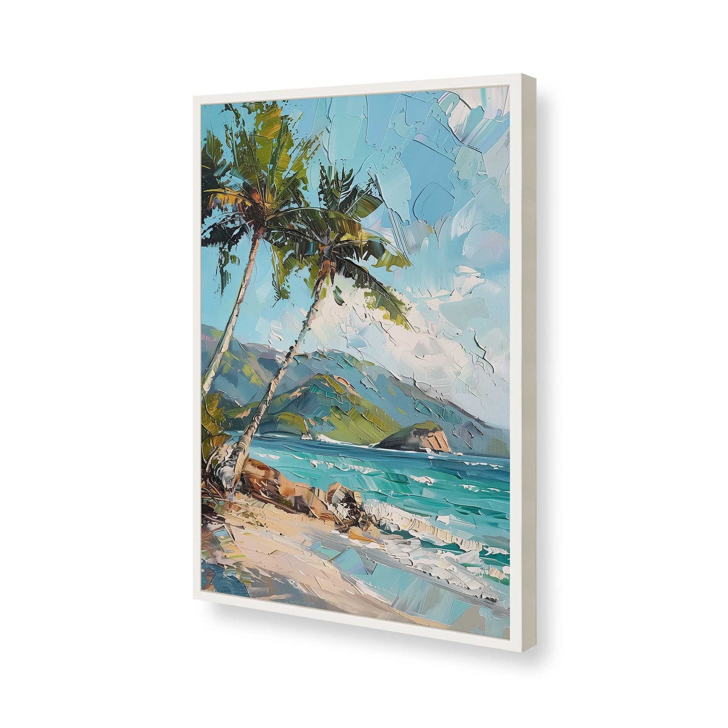 [Color:Opaque White], Picture of art in a Opaque White frame of the corner