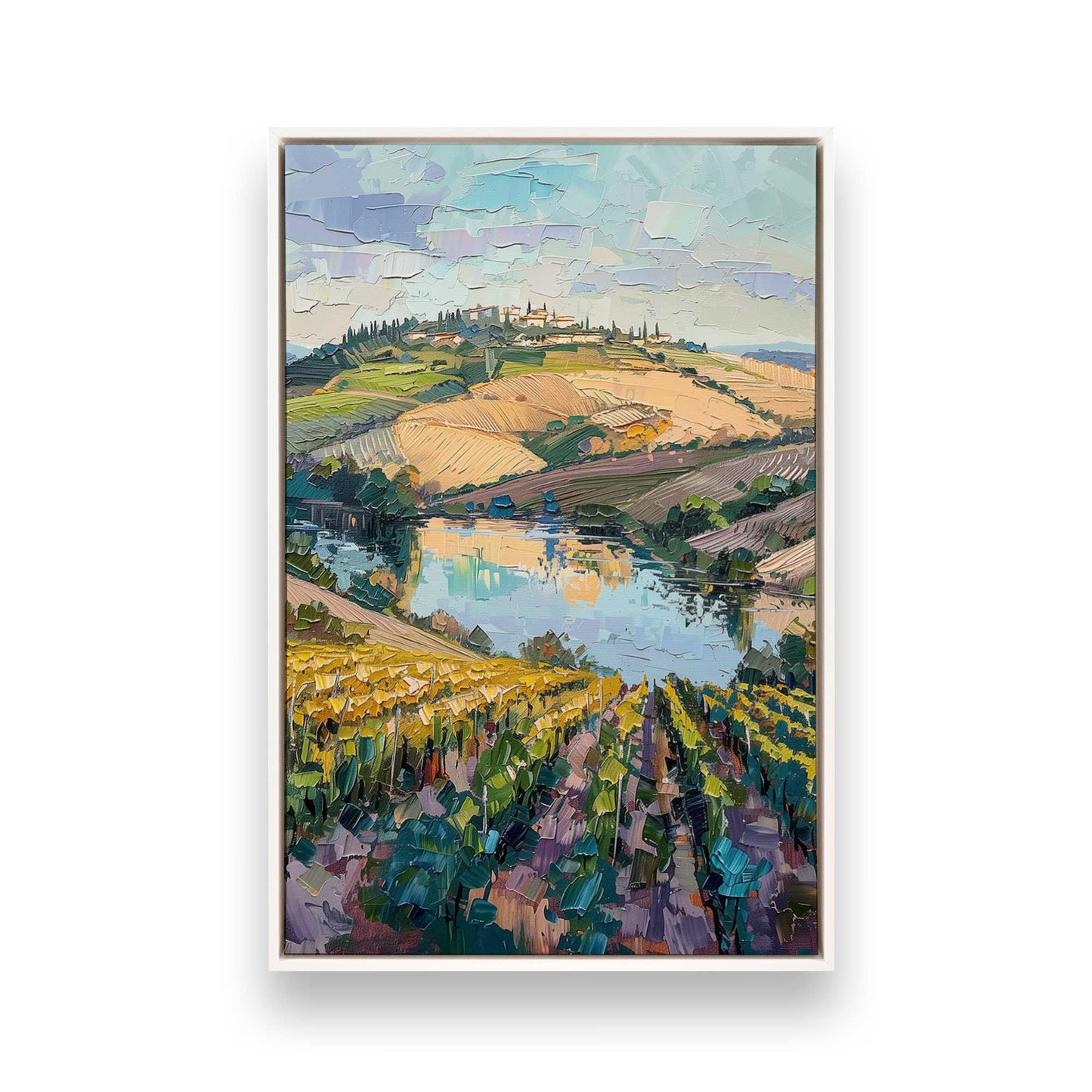 [Color:Opaque White], Picture of art in a White frame