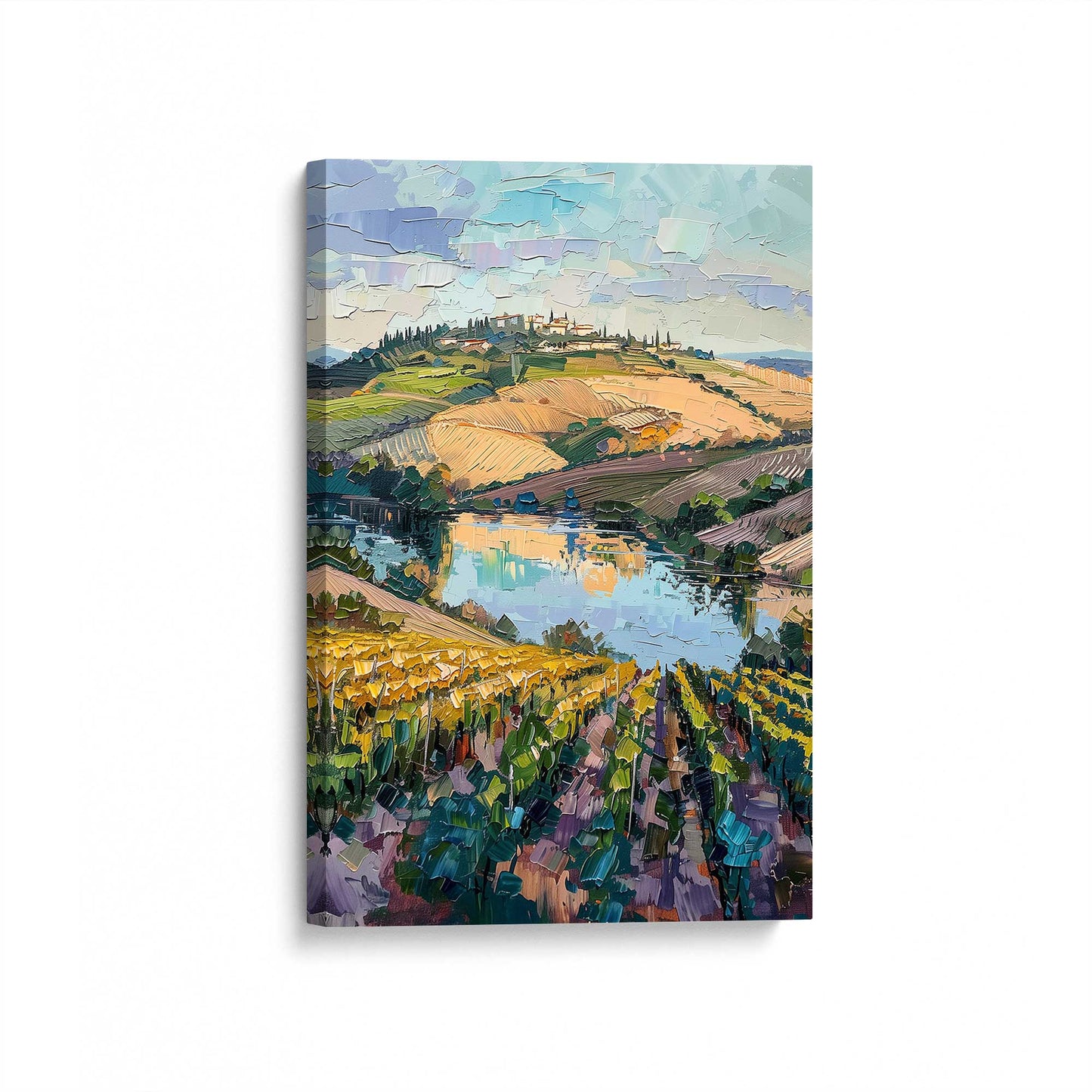 [Color:Stretched Canvas], Picture of art at an angle