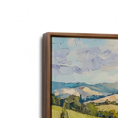 [Color:Walnut], Picture of art in a Walnut frame at an angle
