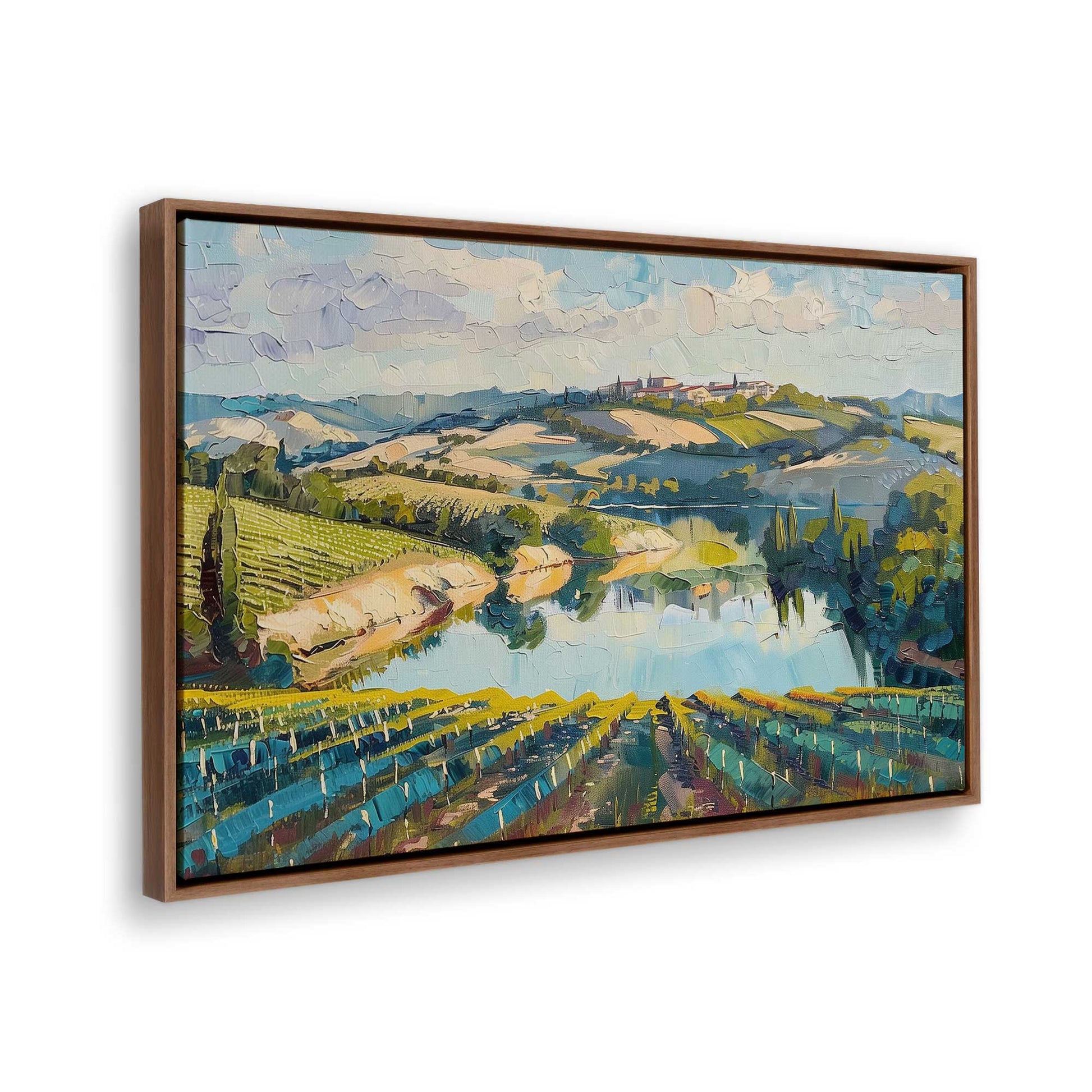 [Color:Walnut], Picture of the corner of the art