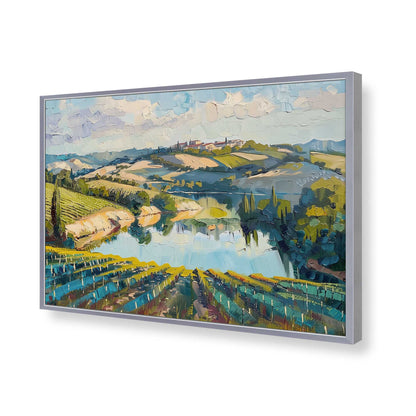 [Color:Polished Chrome], Picture of art in a Polished Chrome frame of the corner