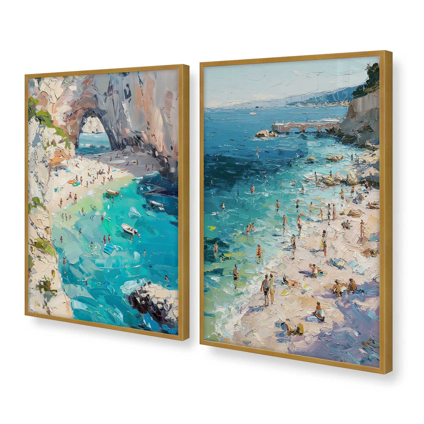 [Color:Polished Gold], Picture of art in a Polished Gold frame at an angle