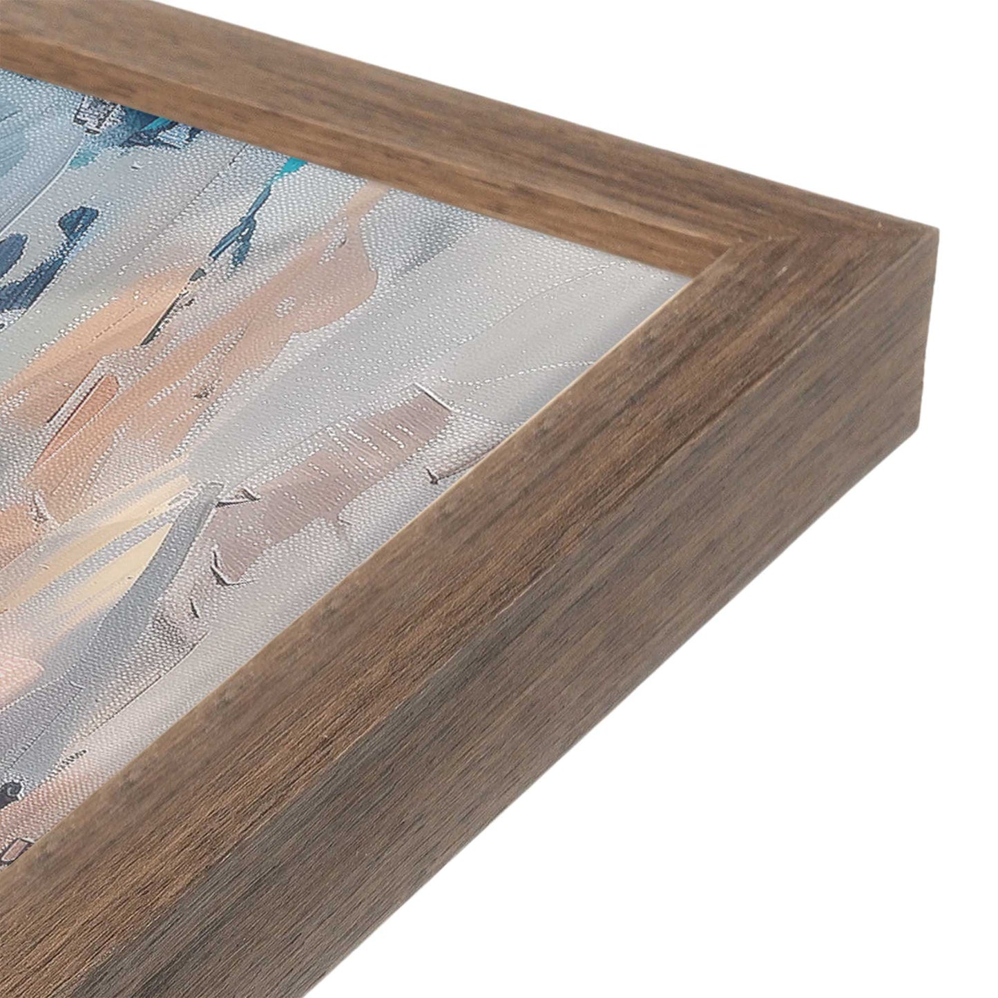 [Color:Walnut], Picture of art in a Walnut frame of the corner