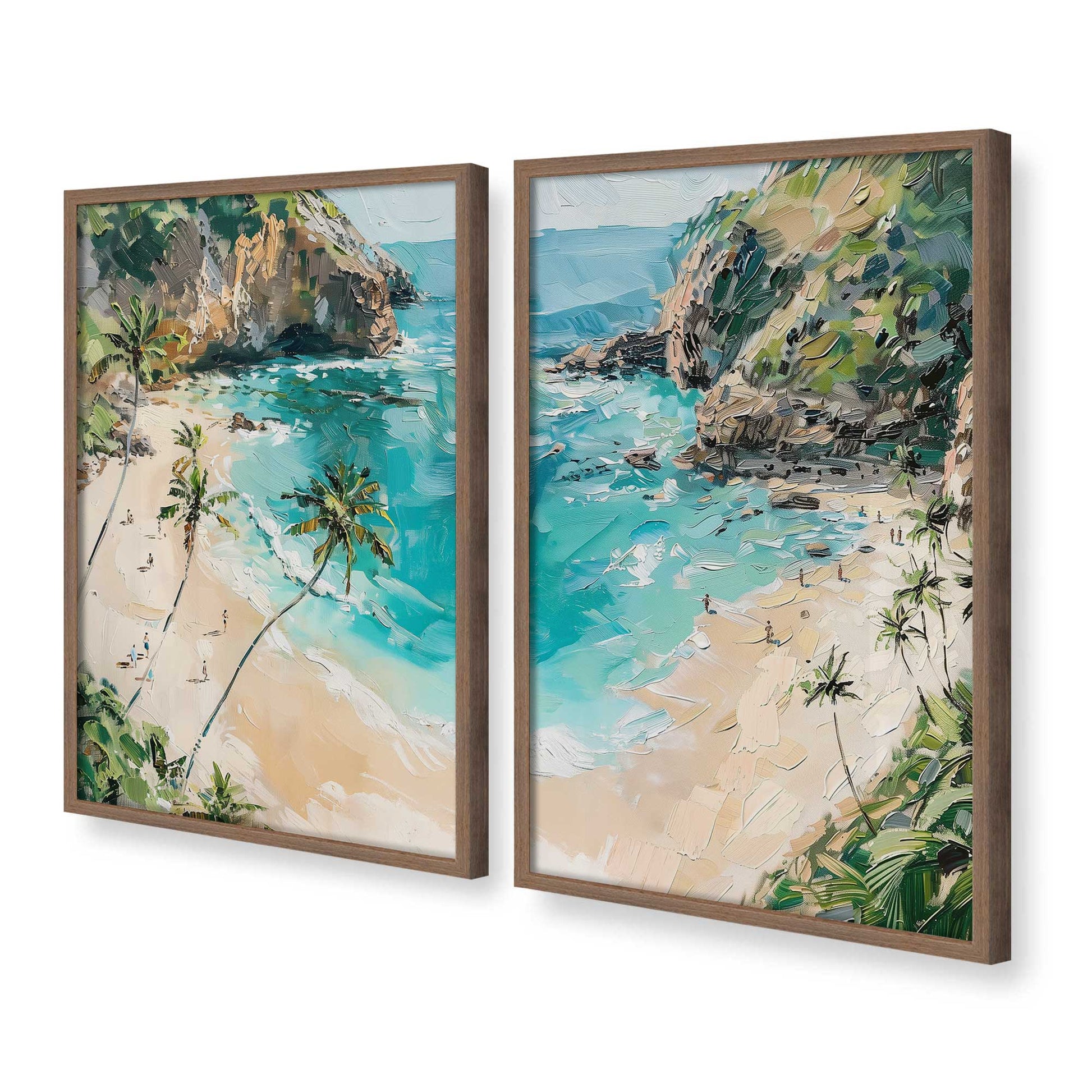 [Color:Walnut], Picture of art in a Walnut frame at an angle