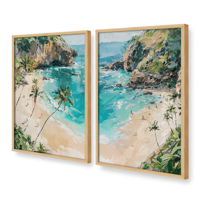 [Color:American Maple], Picture of art in a American Maple frame at an angle