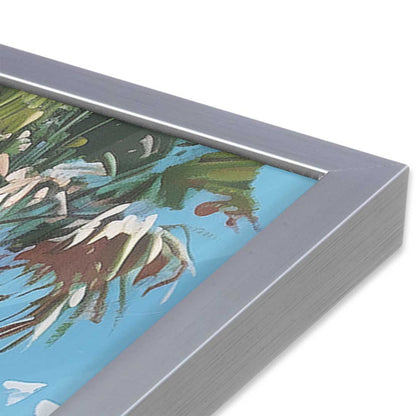 [Color:Polished Chrome], Picture of art in a Polished Chrome frame of the corner