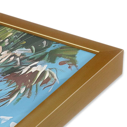 [Color:Polished Gold], Picture of art in a Polished Gold frame of the corner