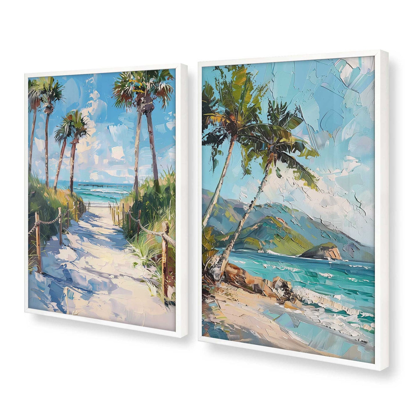 [Color:Opaque White], Picture of art in a Opaque White frame at an angle