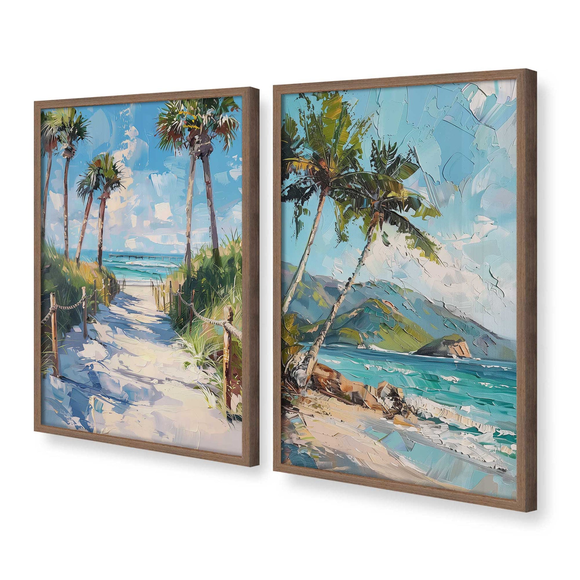 [Color:Walnut], Picture of art in a Walnut frame at an angle