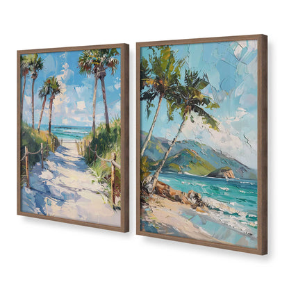 [Color:Walnut], Picture of art in a Walnut frame at an angle