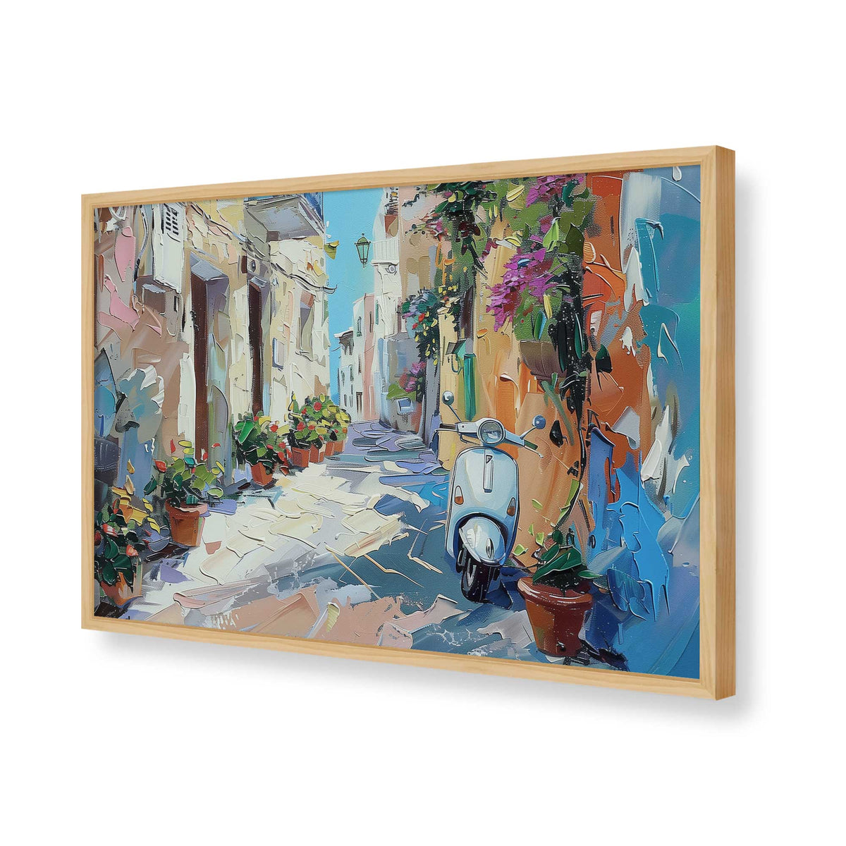 [Color:American Maple], Picture of art in a American Maple frame of the corner