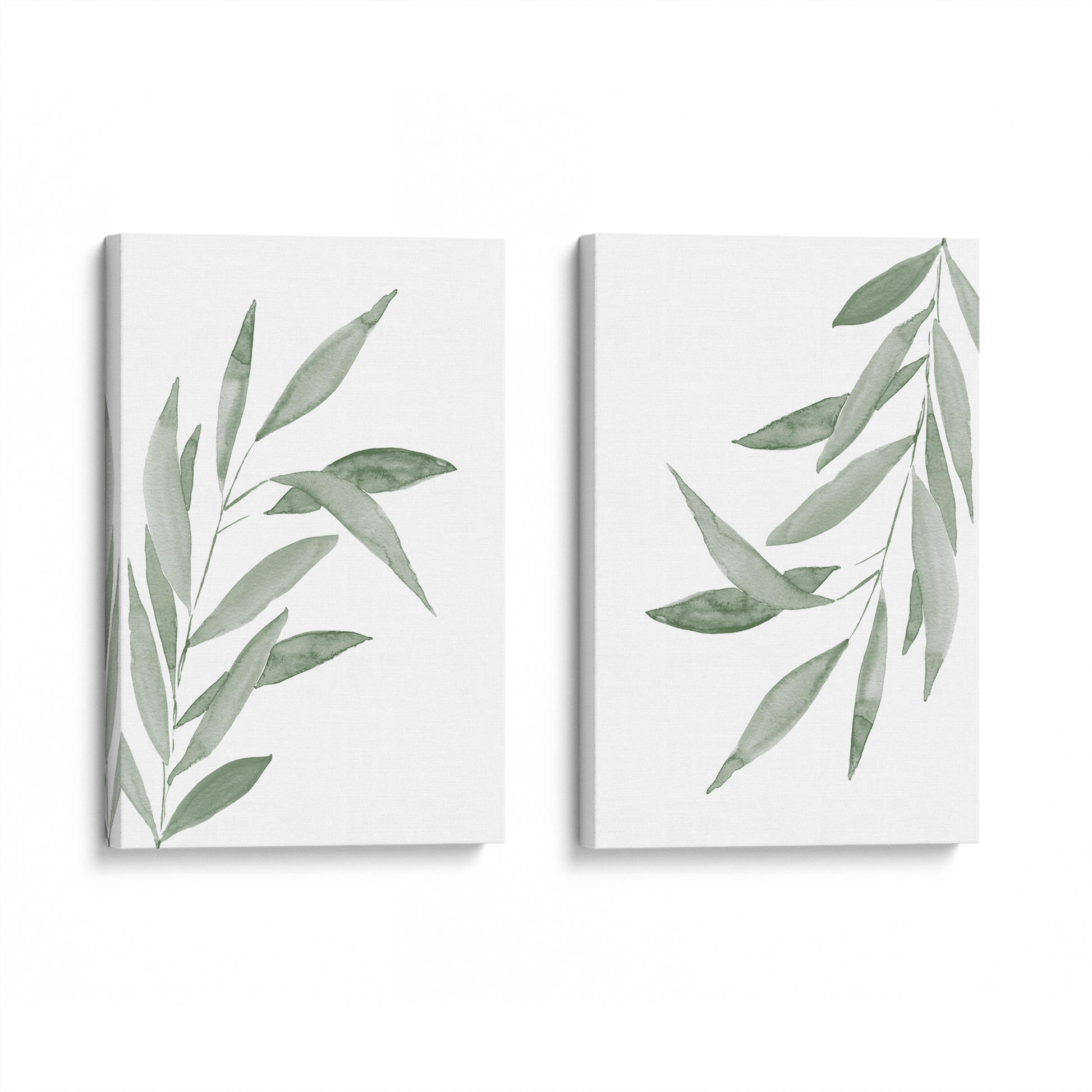 [color:Stretched Canvas], Picture of art in a black frame at angle