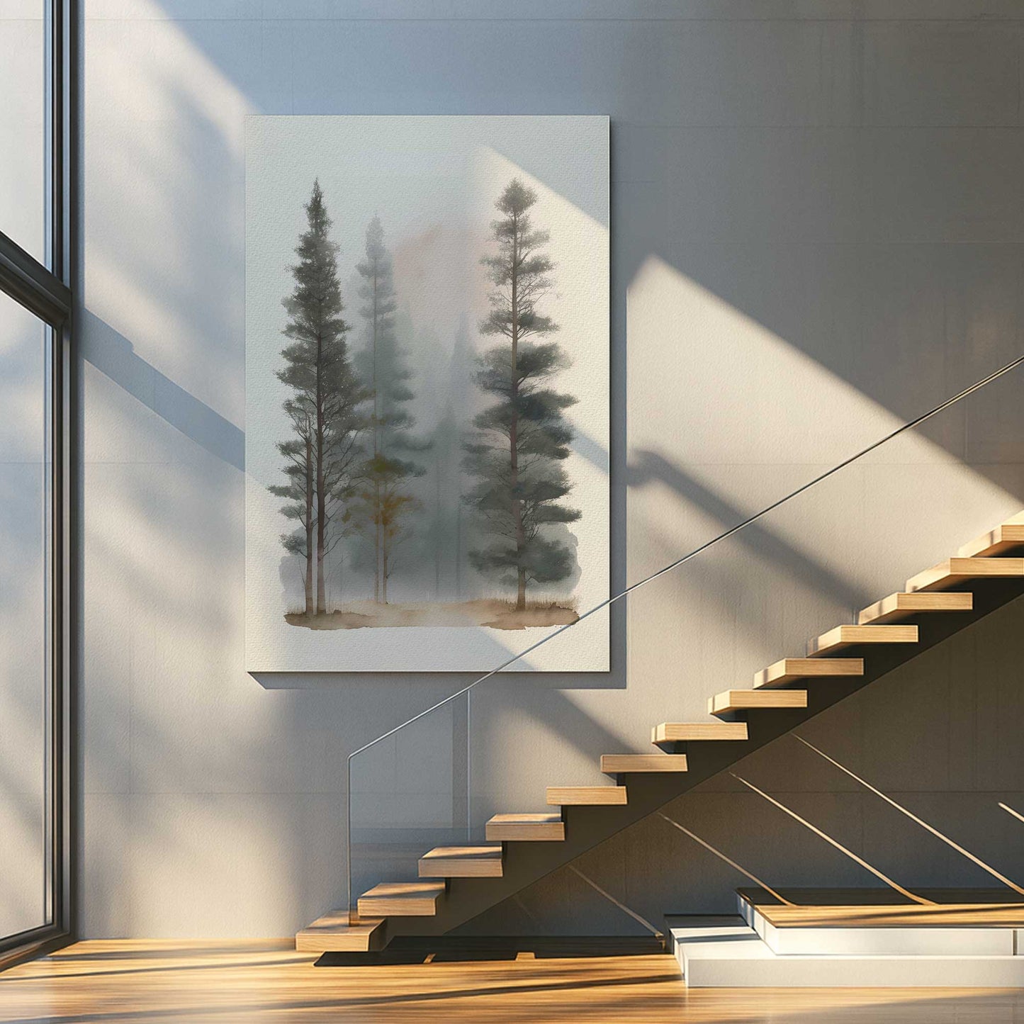 [Color:Stretched Canvas], Picture of art in a room