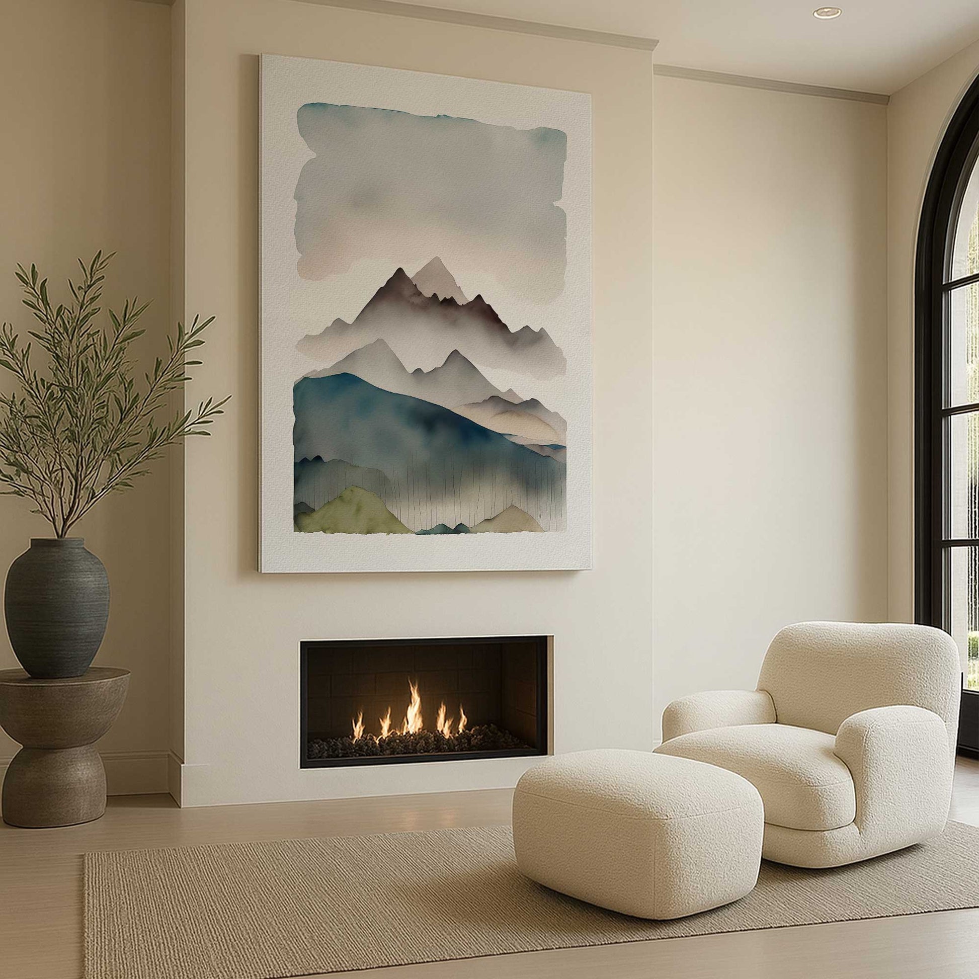 [Color:Stretched Canvas], Picture of art in a room