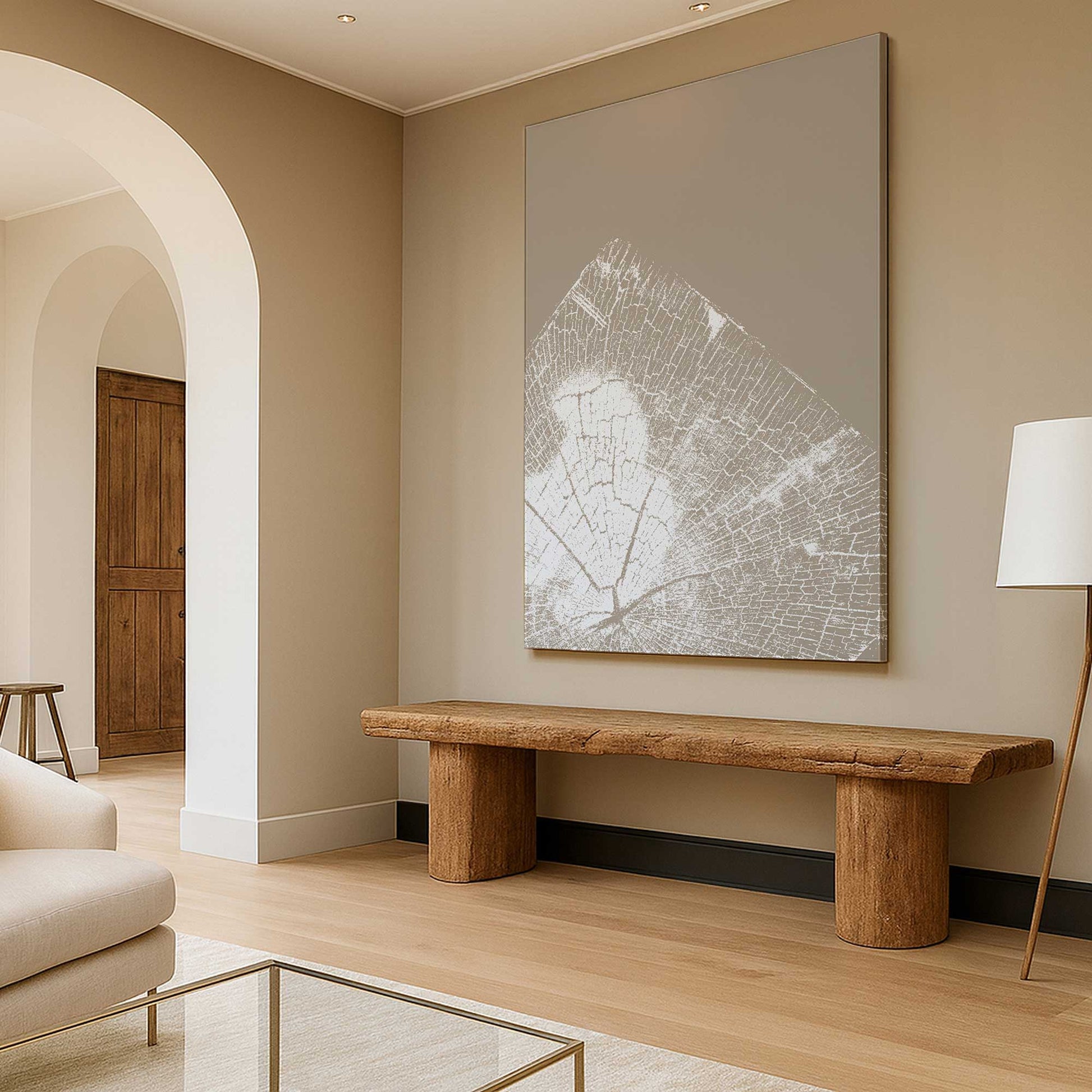 [Color:Stretched Canvas], Picture of art in a room