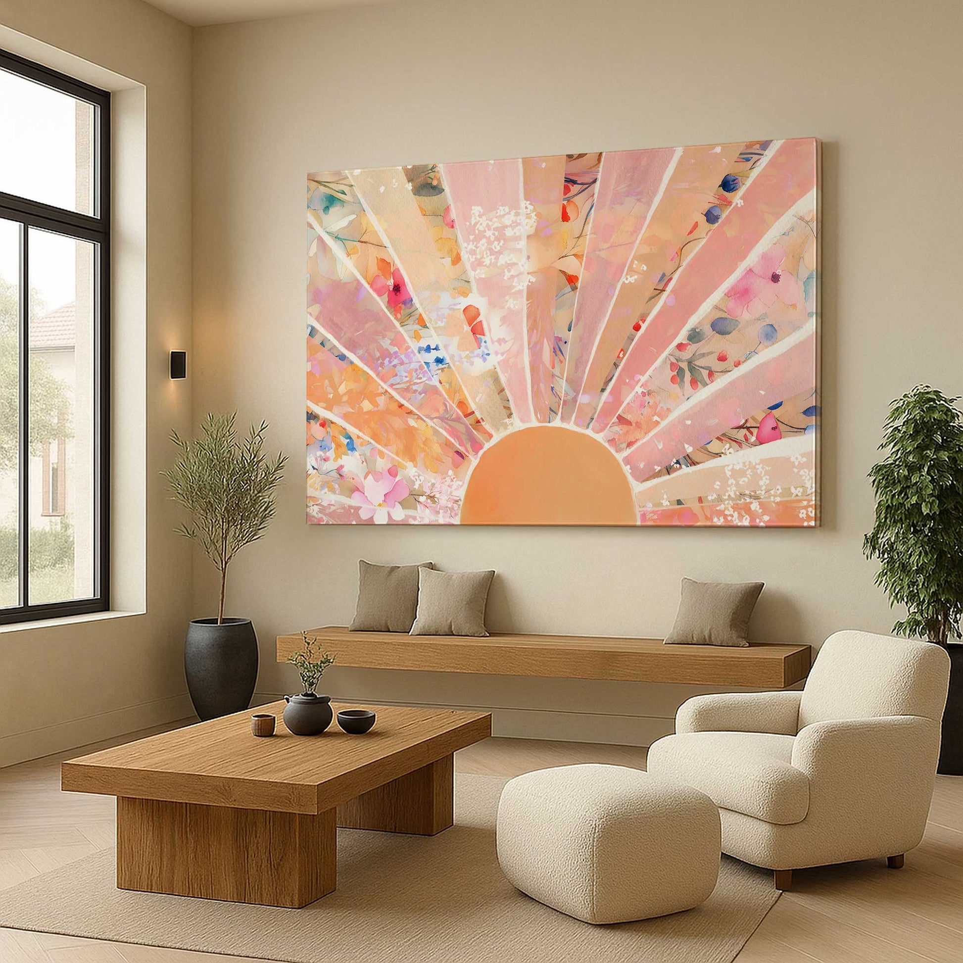 [Color:Stretched Canvas], Picture of art in a room