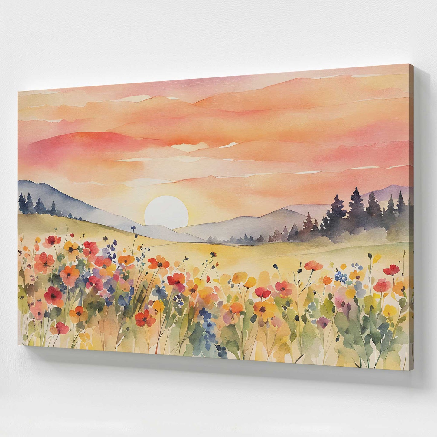 [Color:Stretched Canvas], Picture of art at an angle