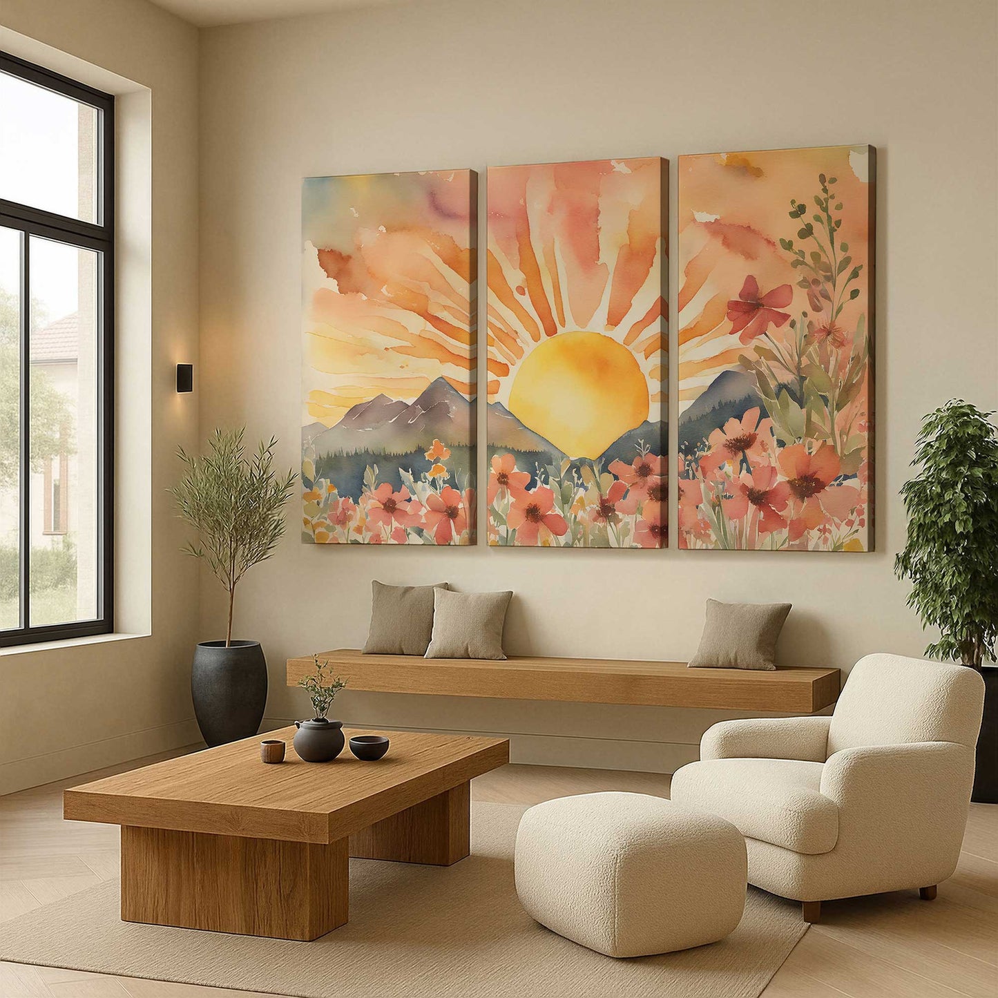 [Color:Stretched Canvas], Picture of art in a room