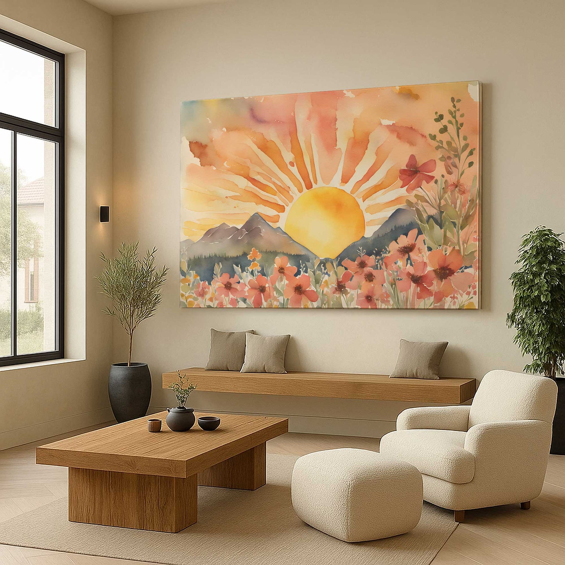 [Color:Stretched Canvas], Picture of art in a room