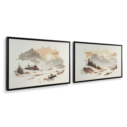 [Color:Satin Black], Picture of art in a Satin Black frame at an angle