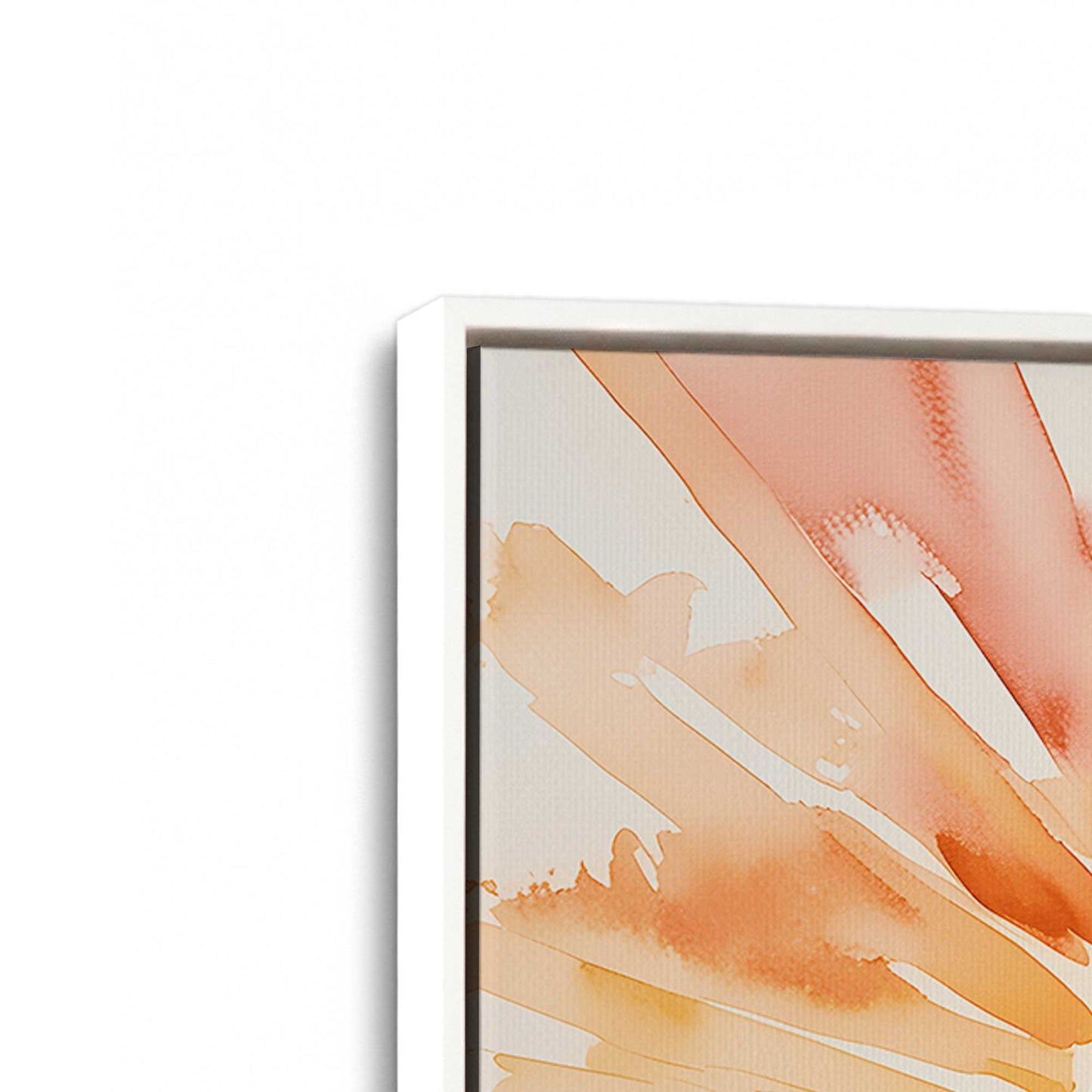 [Color:Opaque White], Picture of art in a White frame at an angle