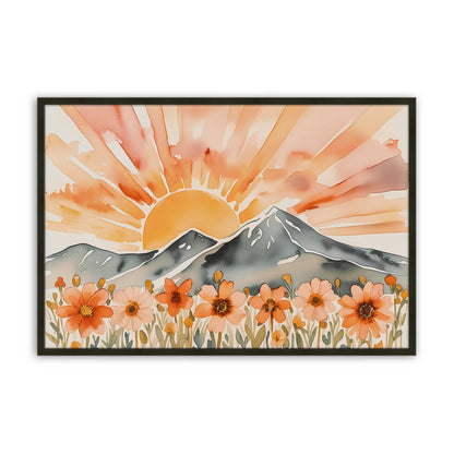 [Color:Satin Black], Picture of art in a Satin Black frame