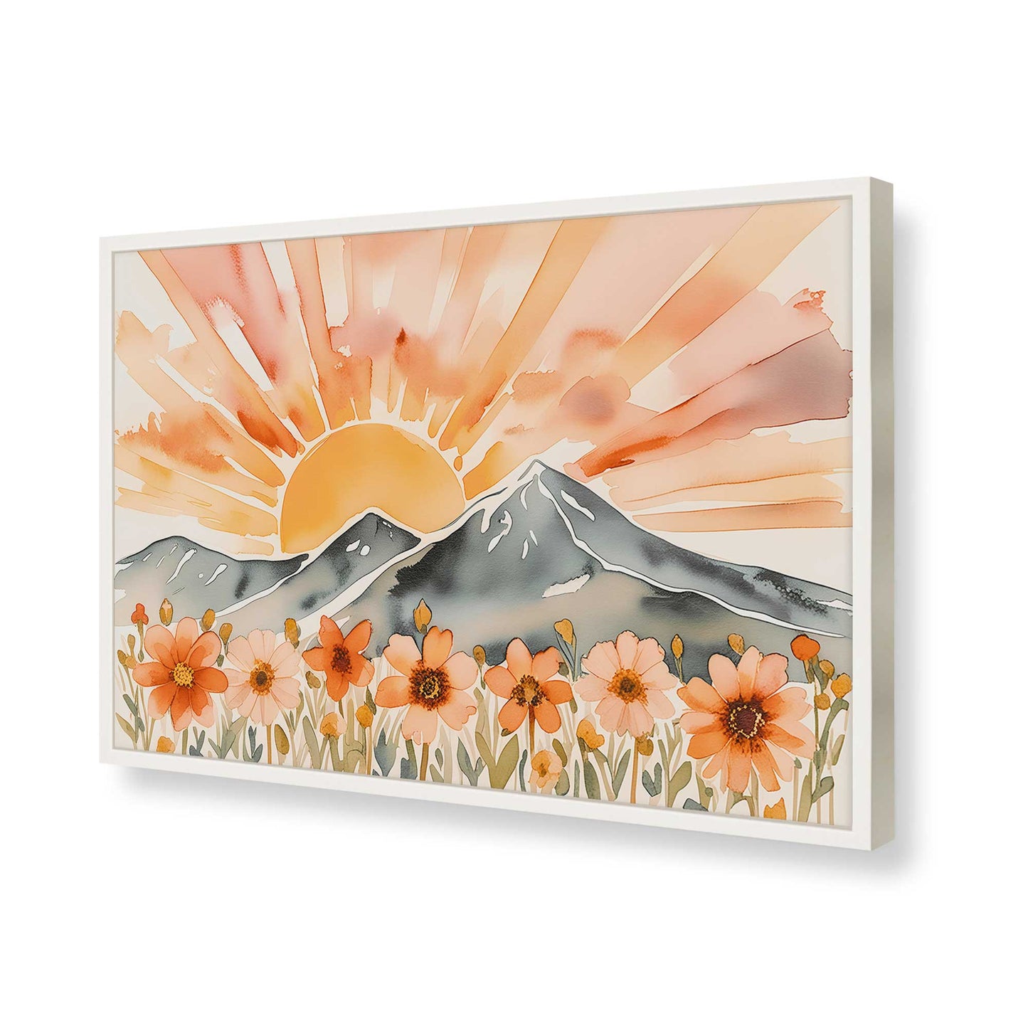 [Color:Opaque White], Picture of art in a Opaque White frame of the corner