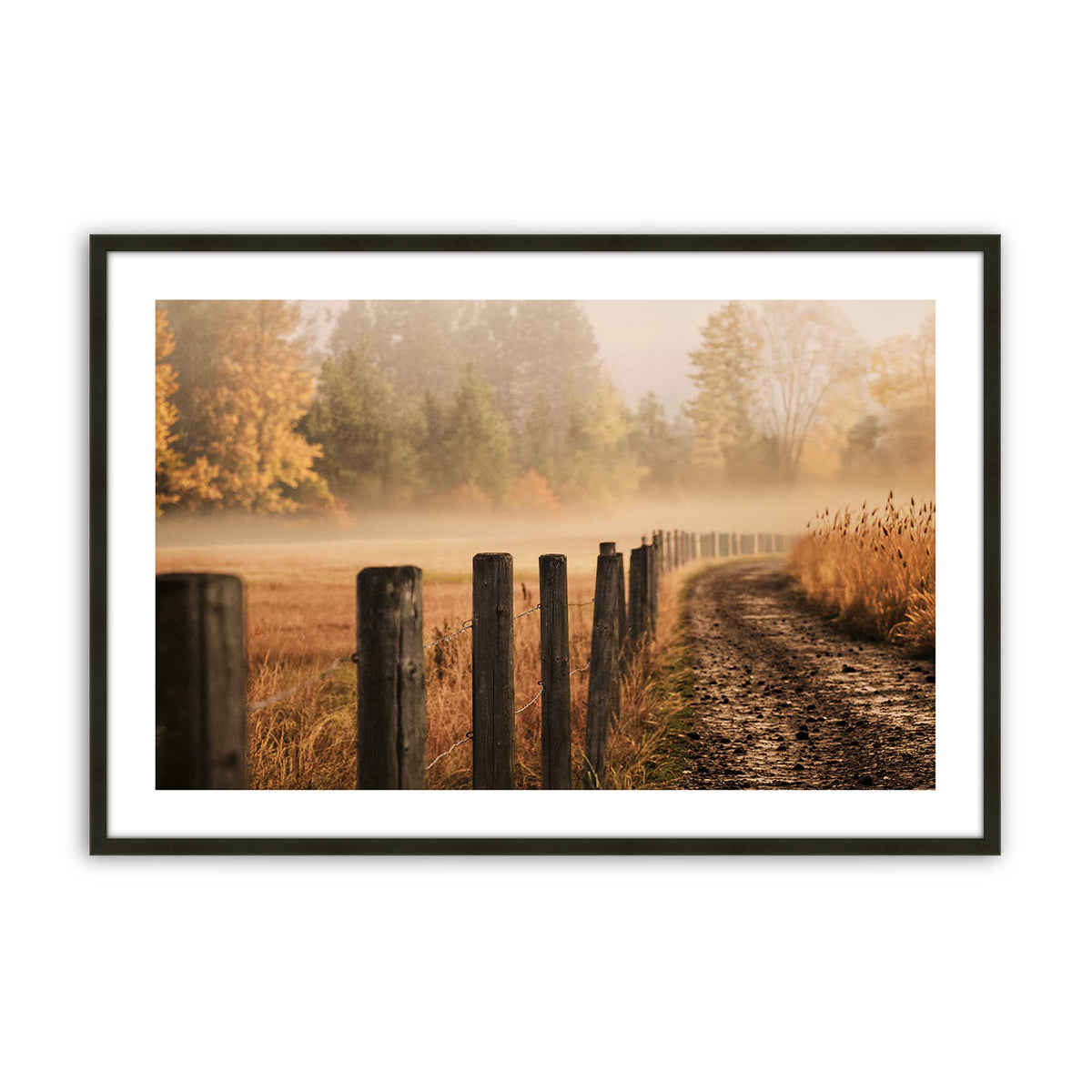 [Color:Satin Black], Picture of art in a Polished Chrome frame