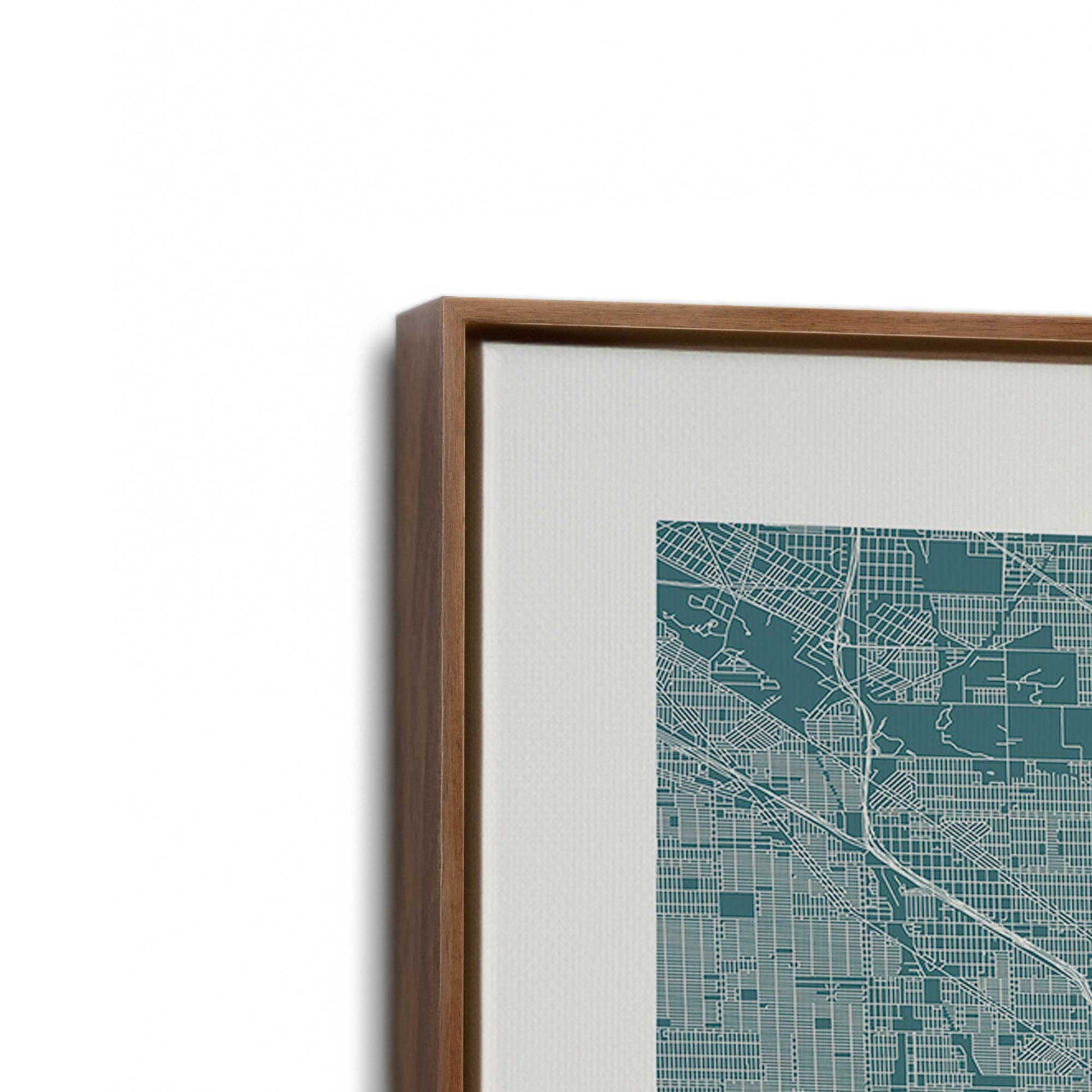 [Color:Walnut], Picture of art in a Walnut frame at an angle