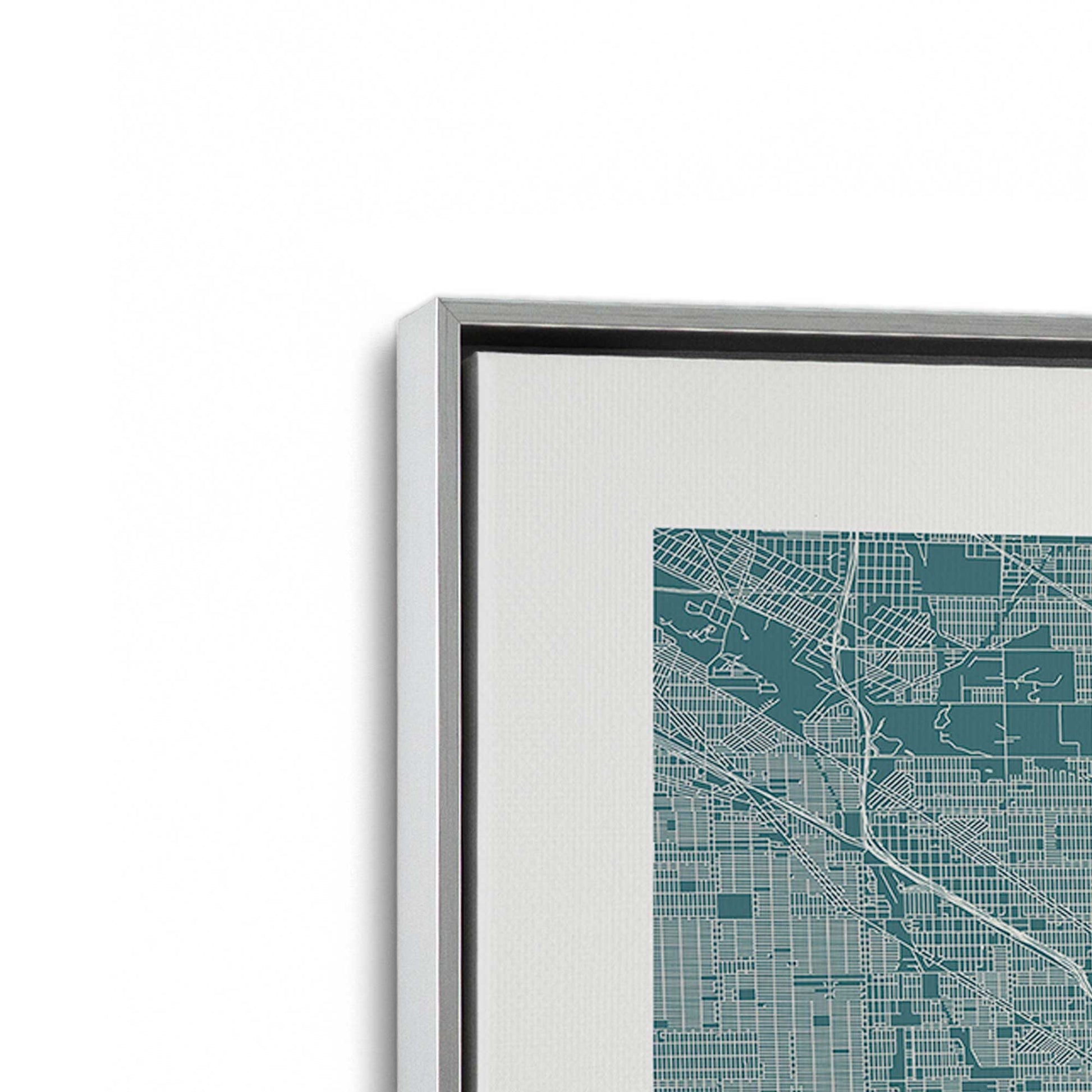 [Color:Polished Chrome], Picture of art in a Polished Chrome frame at an angle