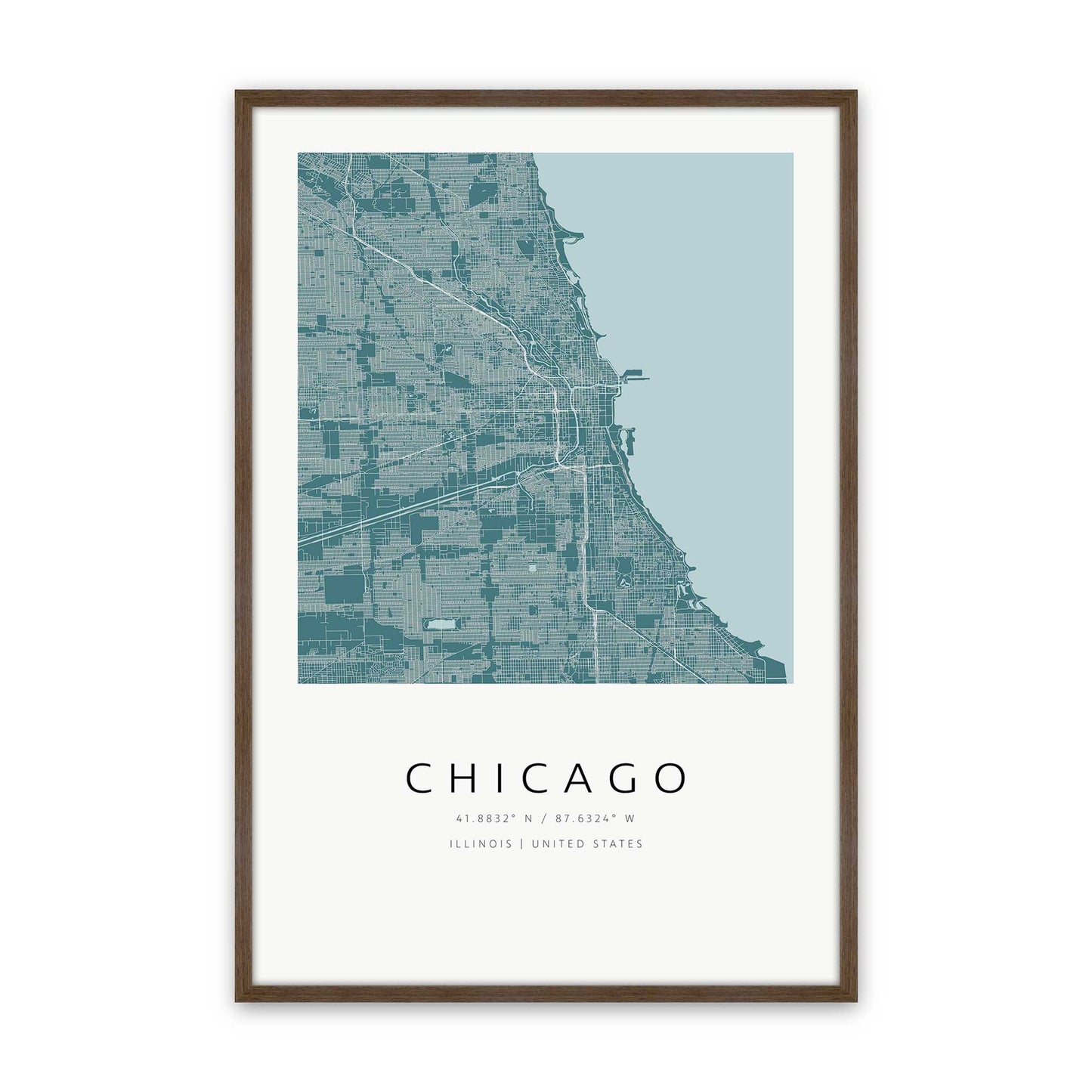 [Color:Walnut], Picture of art in a Walnut frame