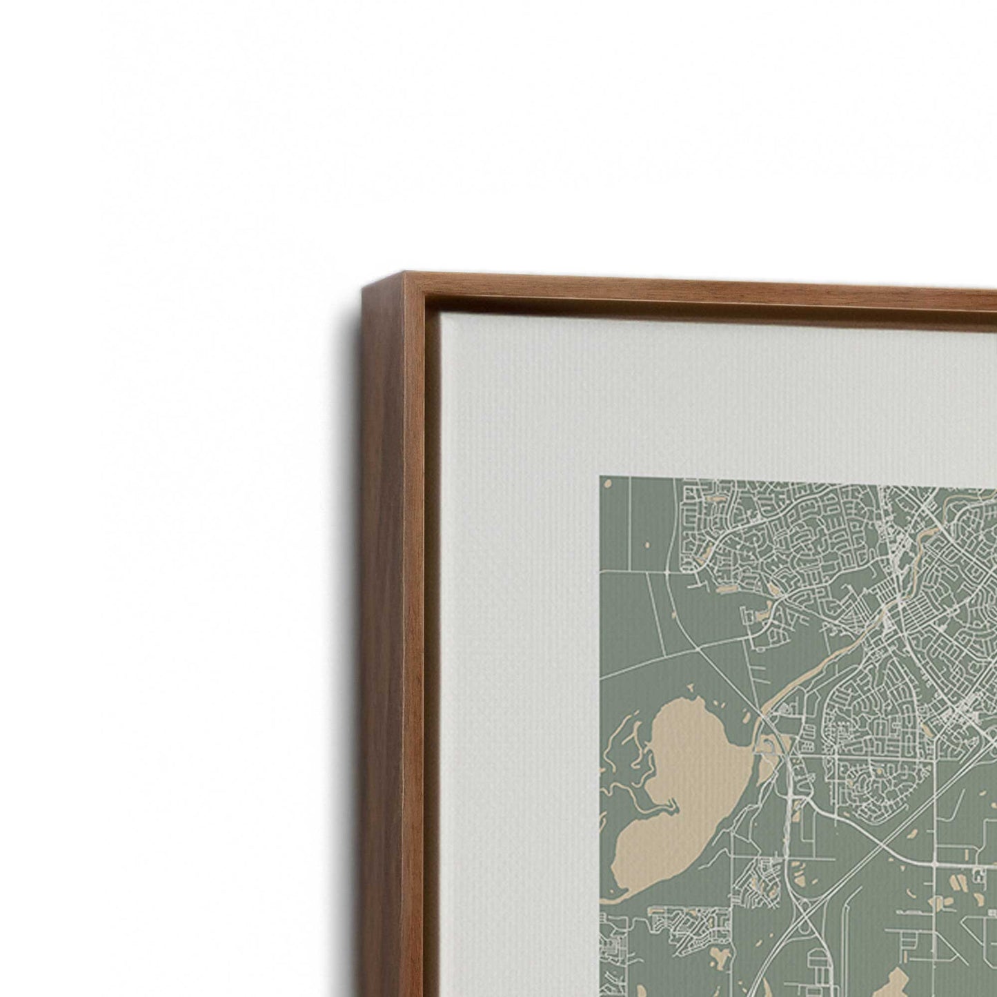 [Color:Walnut], Picture of art in a Walnut frame at an angle