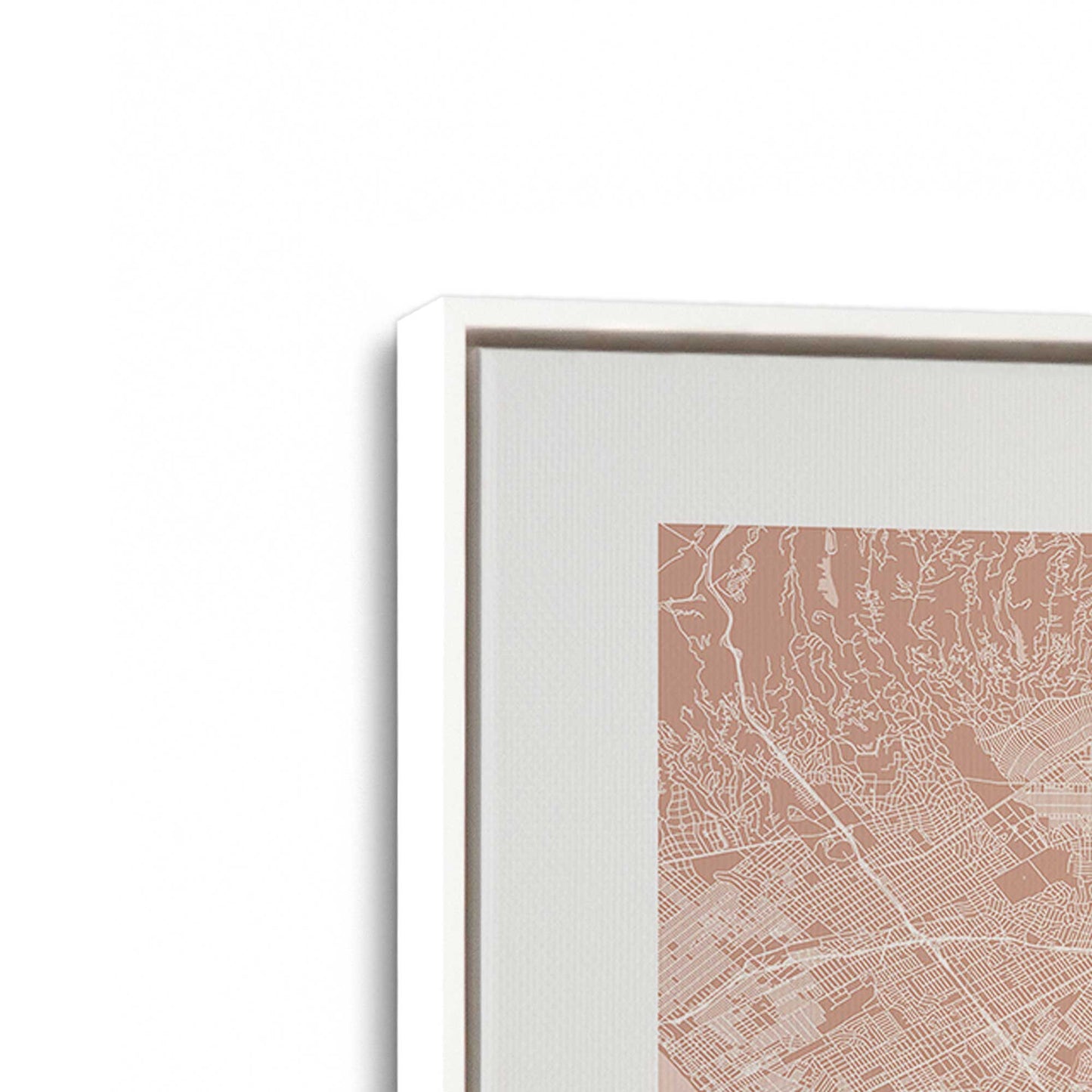 [Color:Opaque White], Picture of art in a White frame at an angle