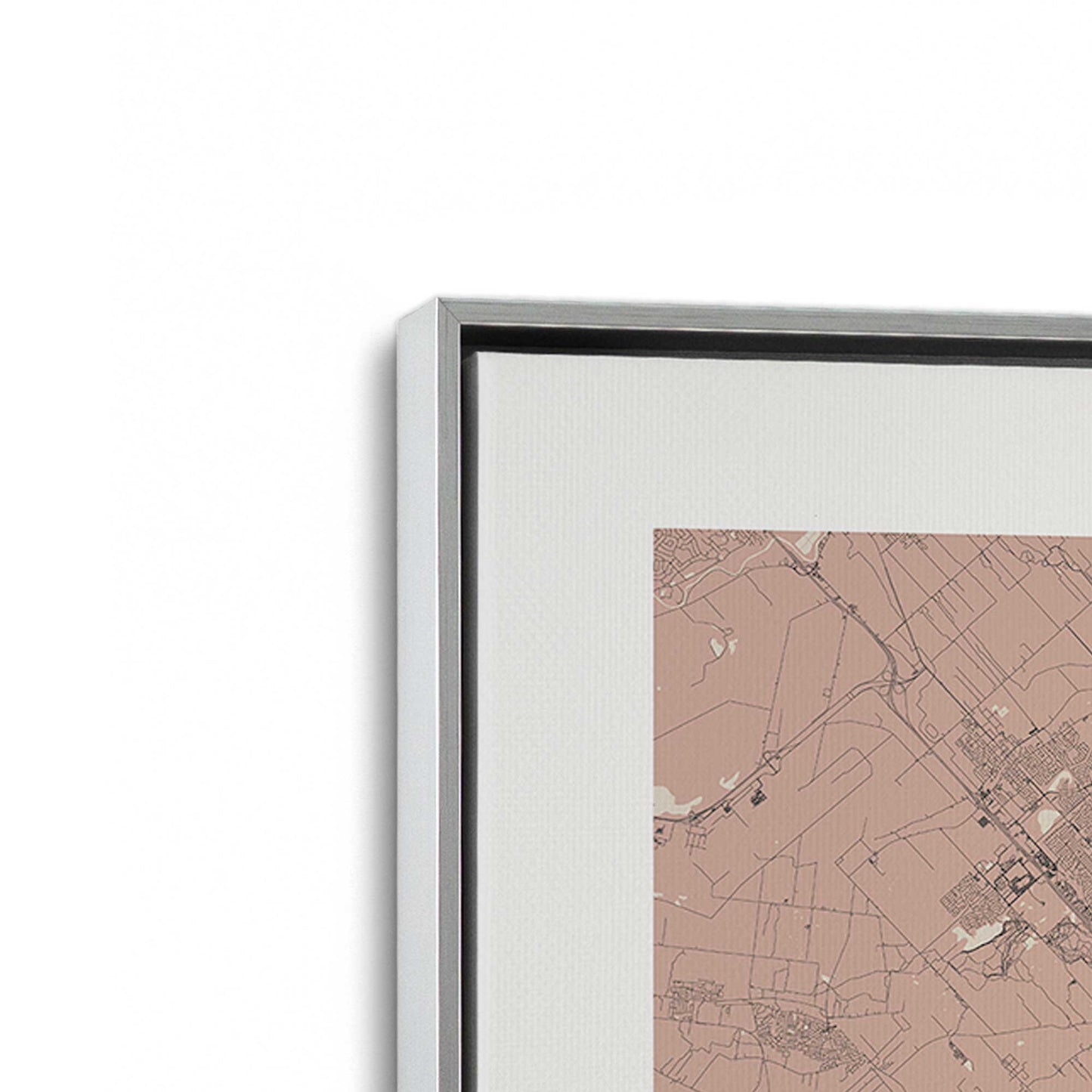 [Color:Polished Chrome], Picture of art in a Polished Chrome frame at an angle
