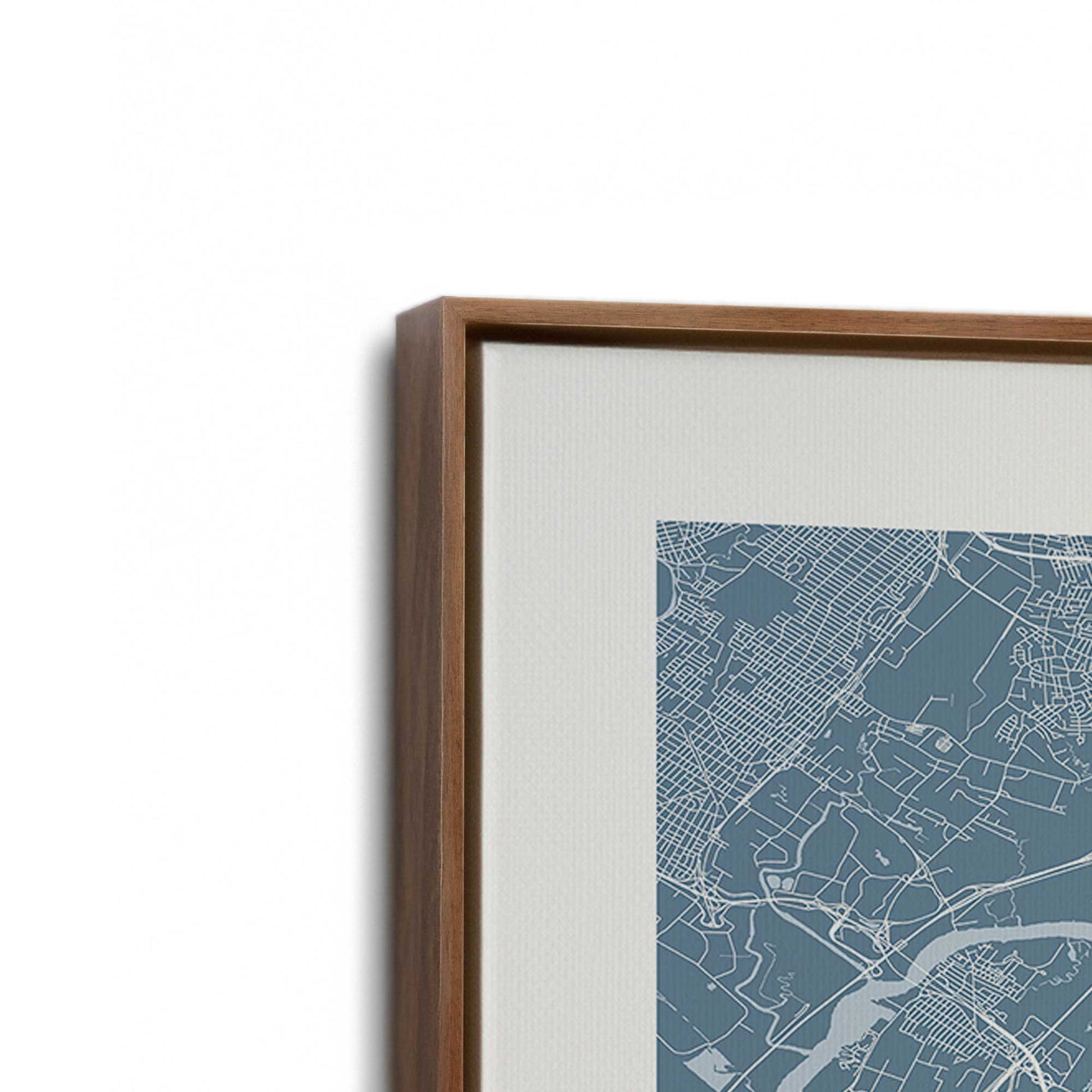 [Color:Walnut], Picture of art in a Walnut frame at an angle