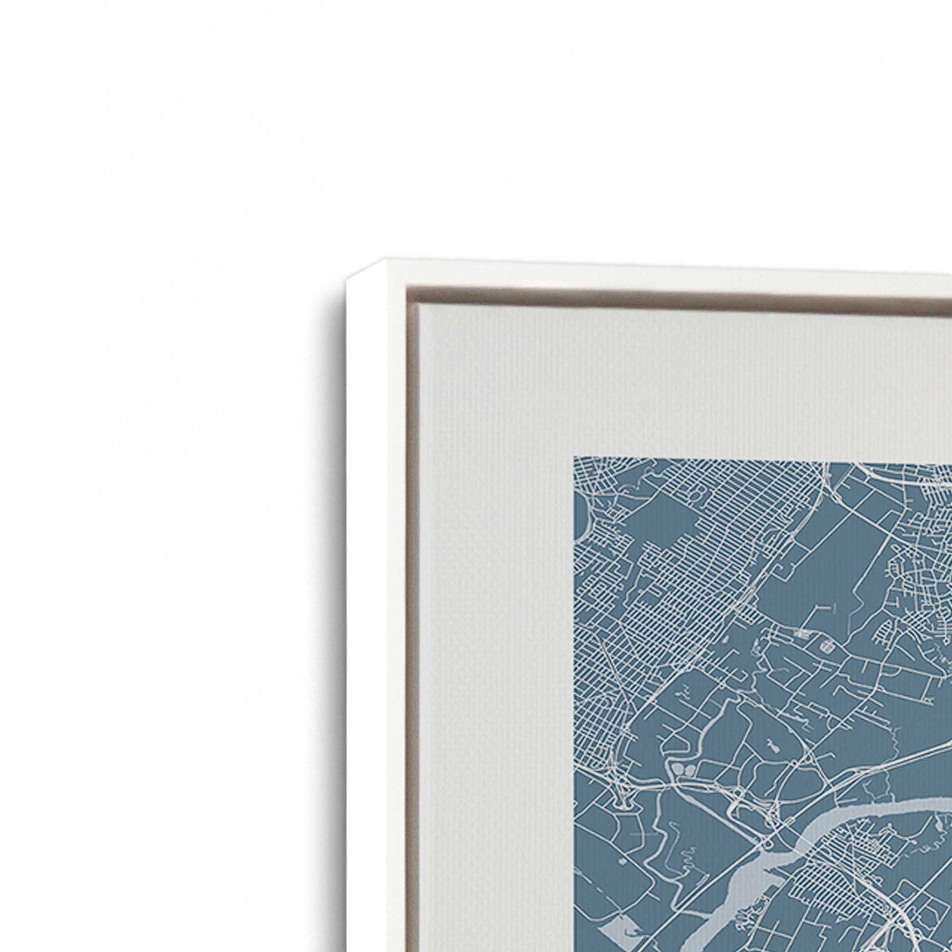 [Color:Opaque White], Picture of art in a White frame at an angle