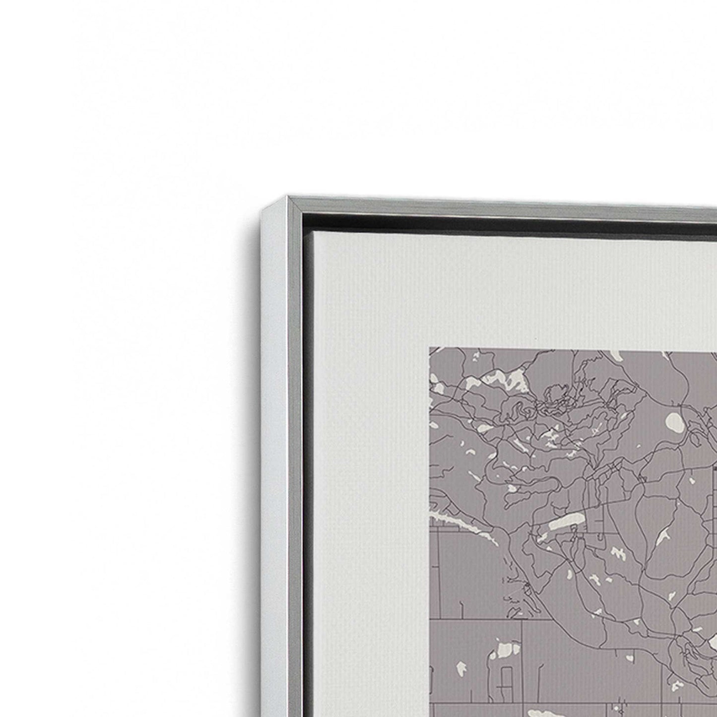 [Color:Polished Chrome], Picture of art in a Polished Chrome frame at an angle