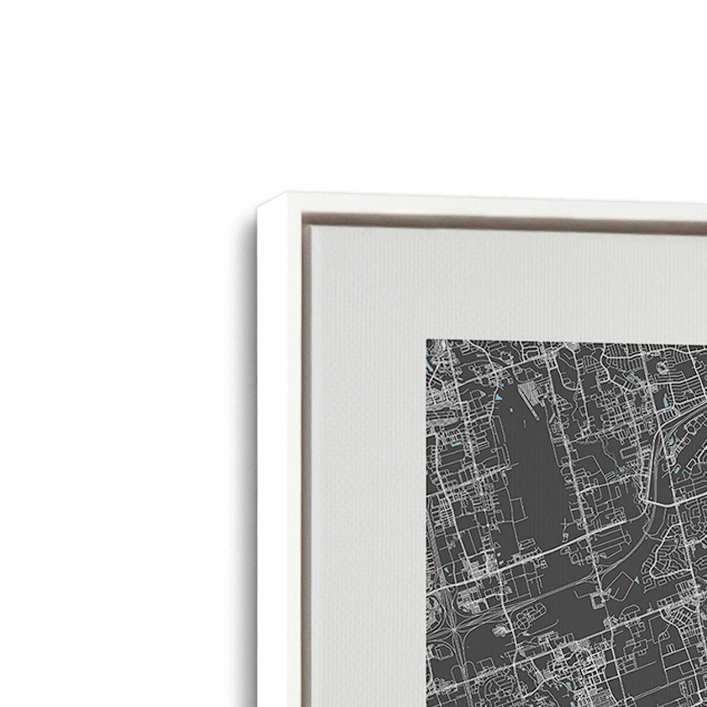 [Color:Opaque White], Picture of art in a White frame at an angle