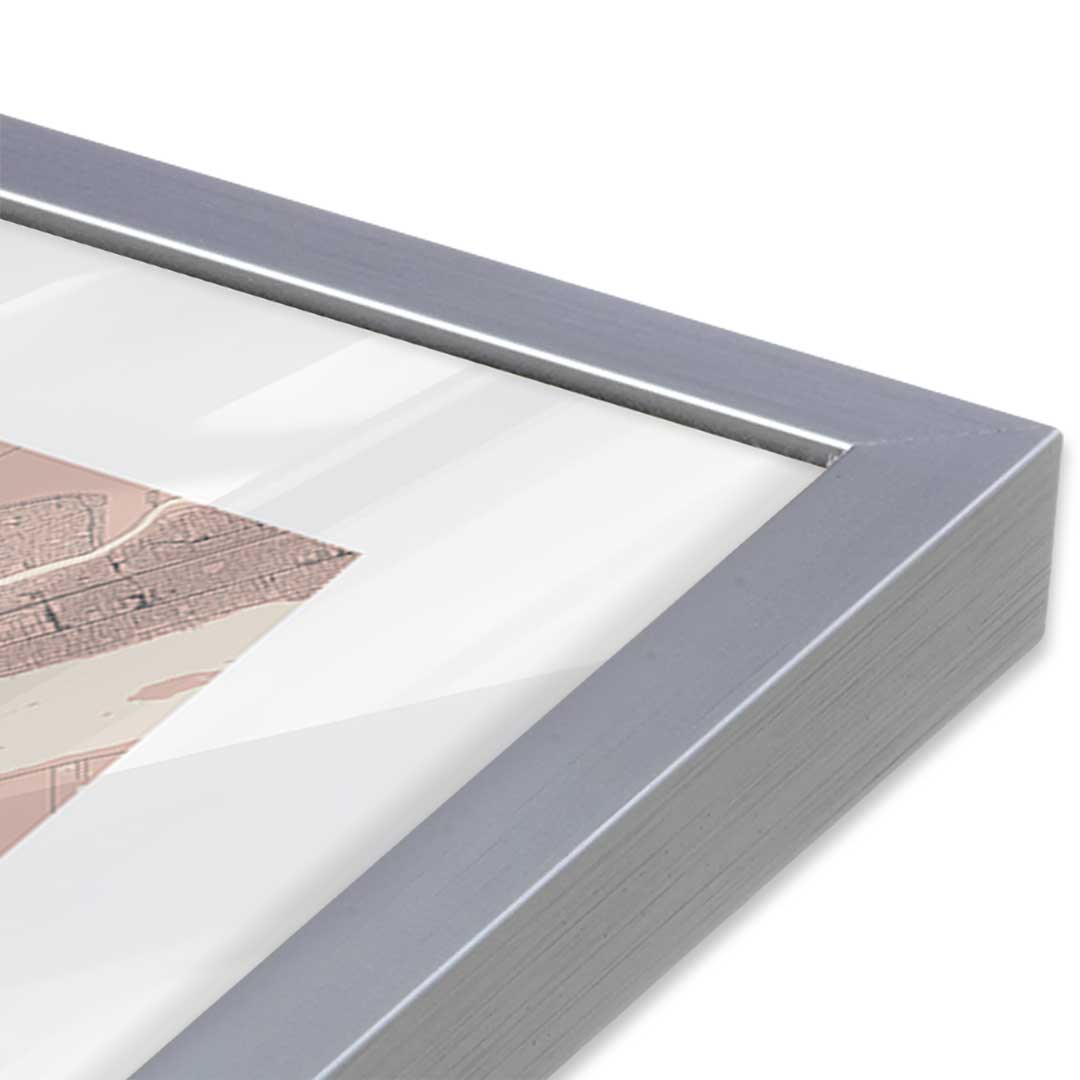 [Color:Polished Chrome], Picture of art in a Polished Chrome frame of the corner