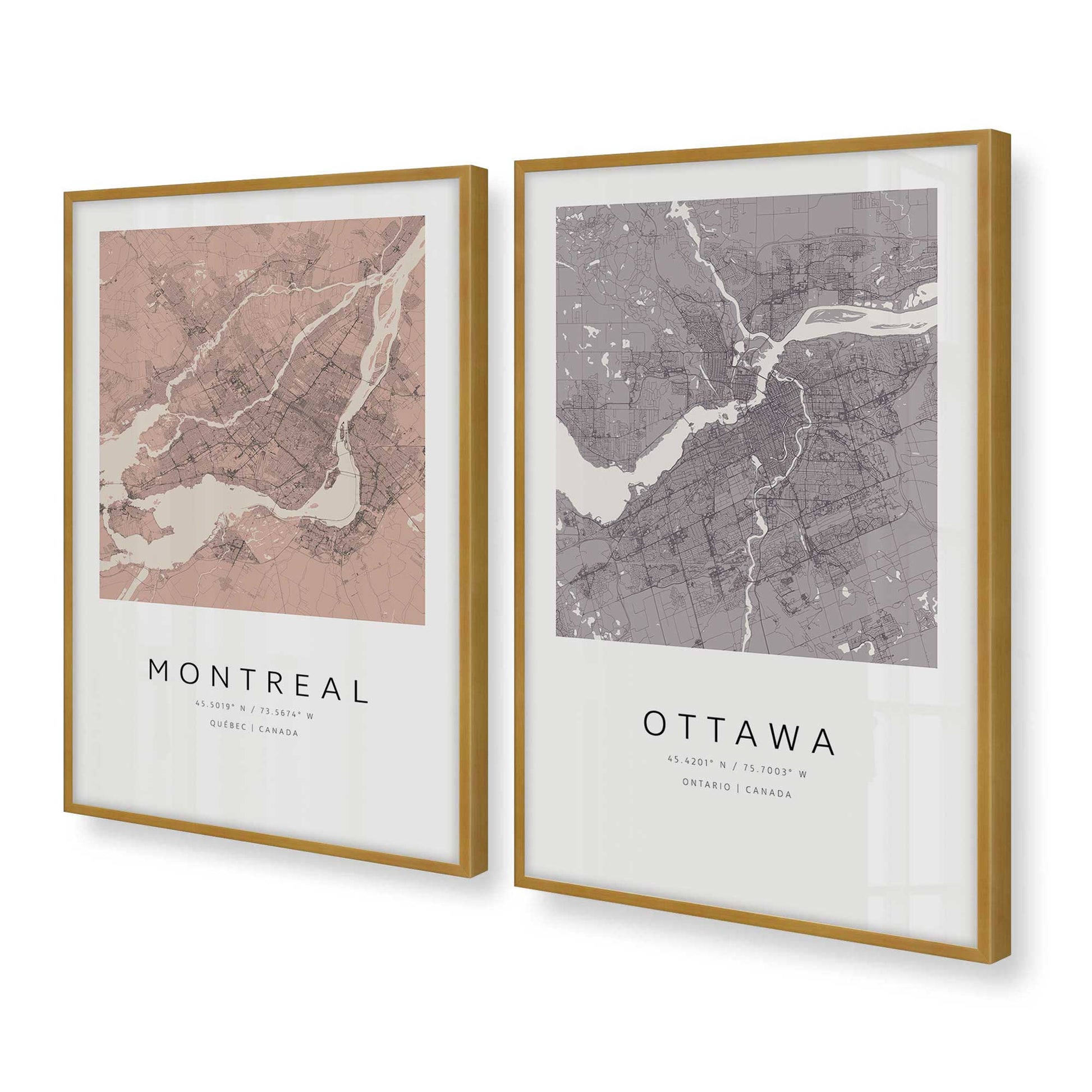 [Color:Polished Gold], Picture of art in a Polished Gold frame at an angle