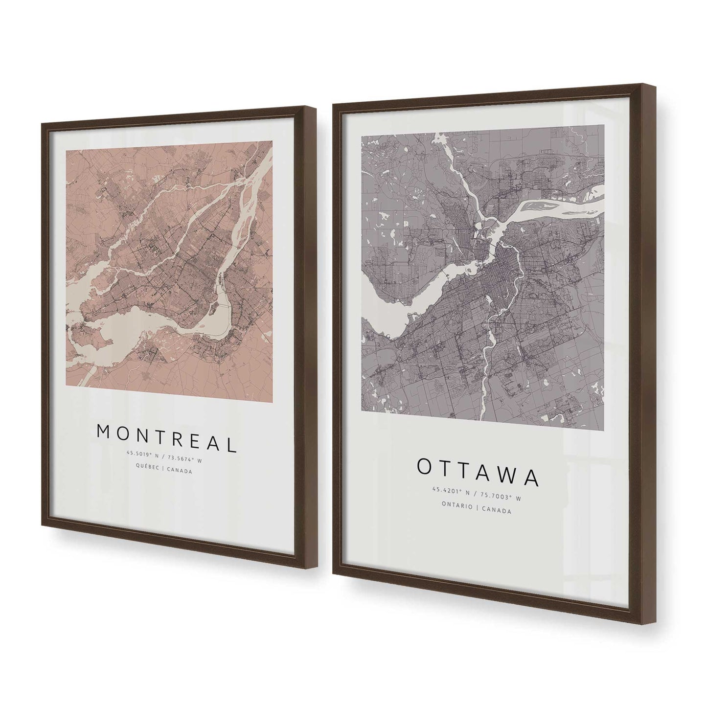 [Color:Belvinder Brown], Picture of art in a Belvinder Brown frame at an angle